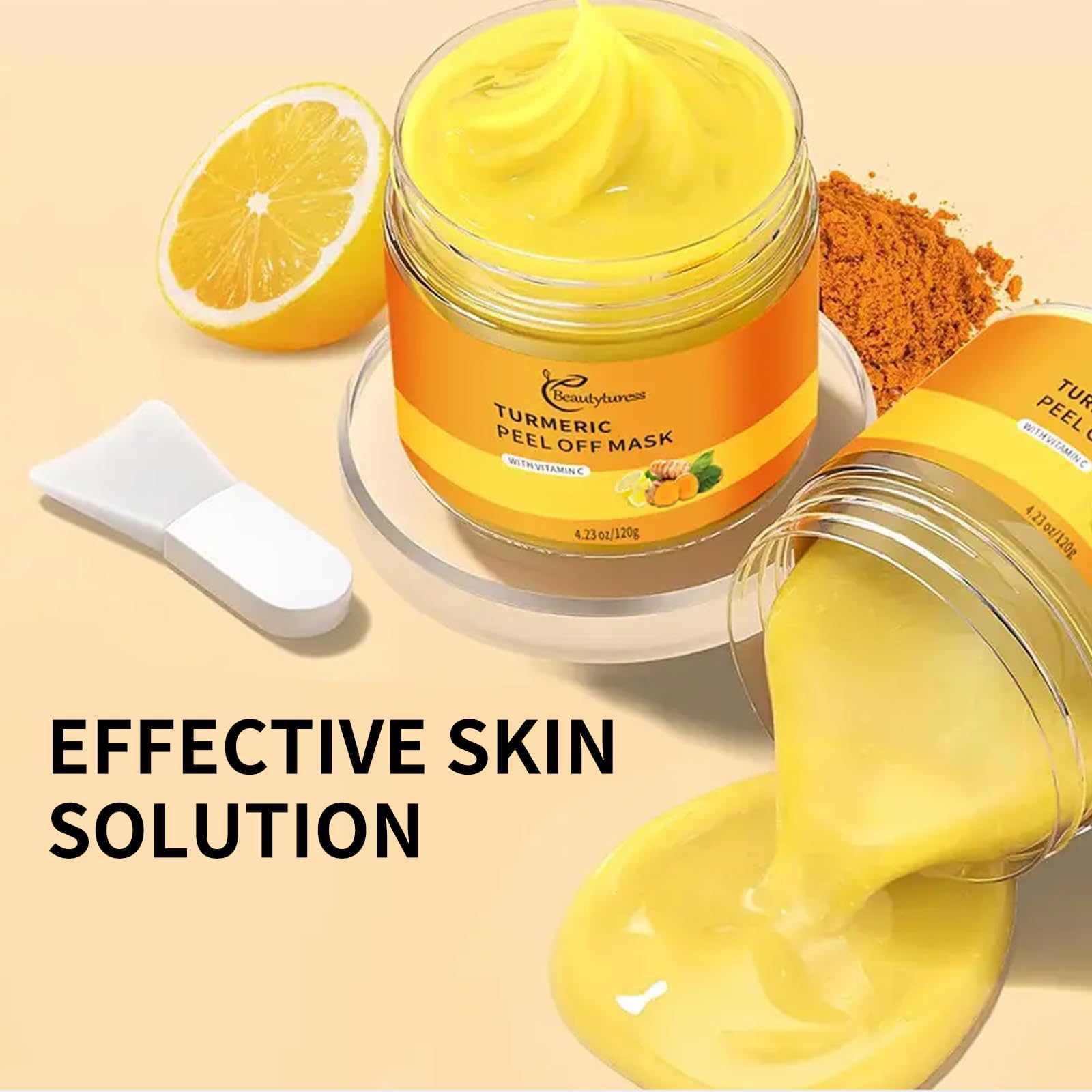 Vitamin C Peel Off Face Mask, Turmeric Moisturizing Mask, Deep - BEAUTYTURESS