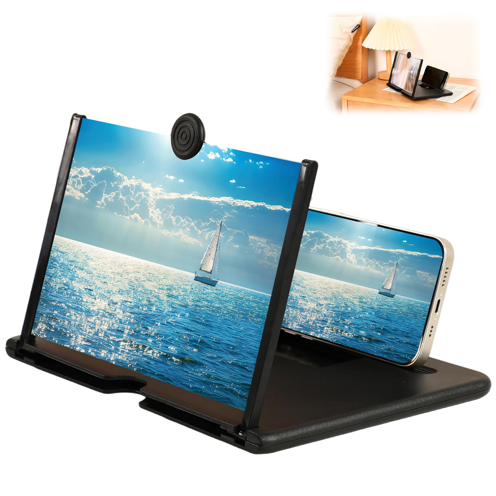 Smartphone Screen Magnifier, 3D HD Mobile Phone Magnifier Projector Sc - View 1