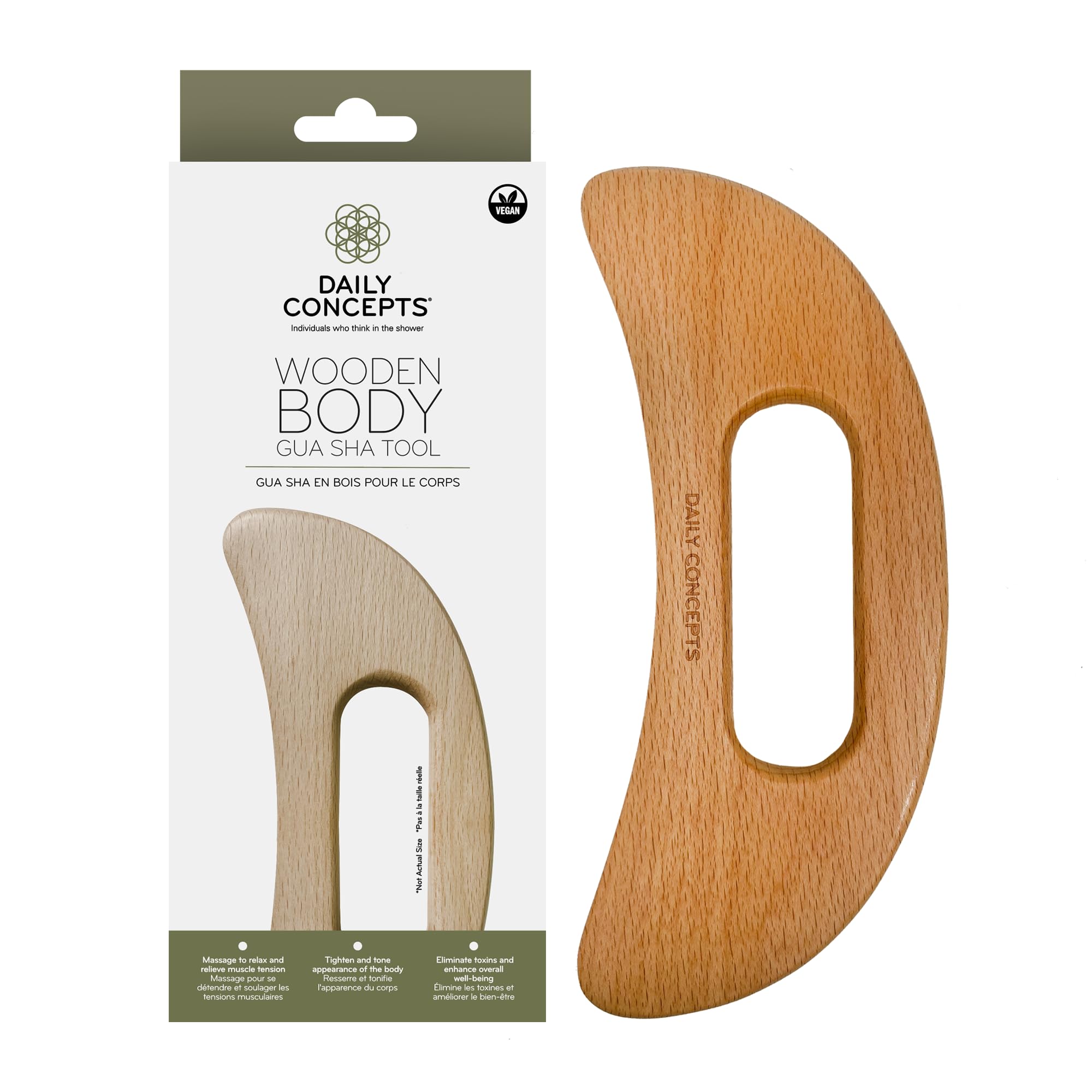 Gua Sha Essentials: Gua Sha Jade Facial Tool + Wooden Body Gua - DAILY CONCEPTS