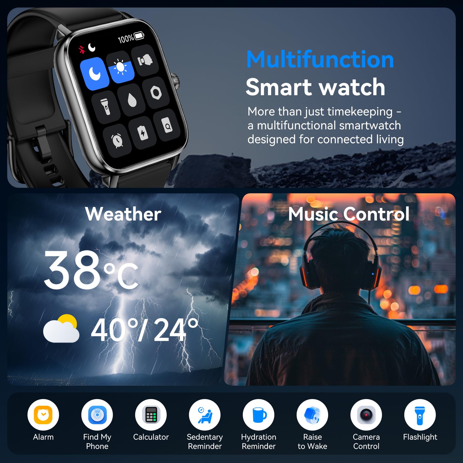 iBesi Smart Watches for Men Women with Alexa Built-in, Bluetooth Call, - View 7