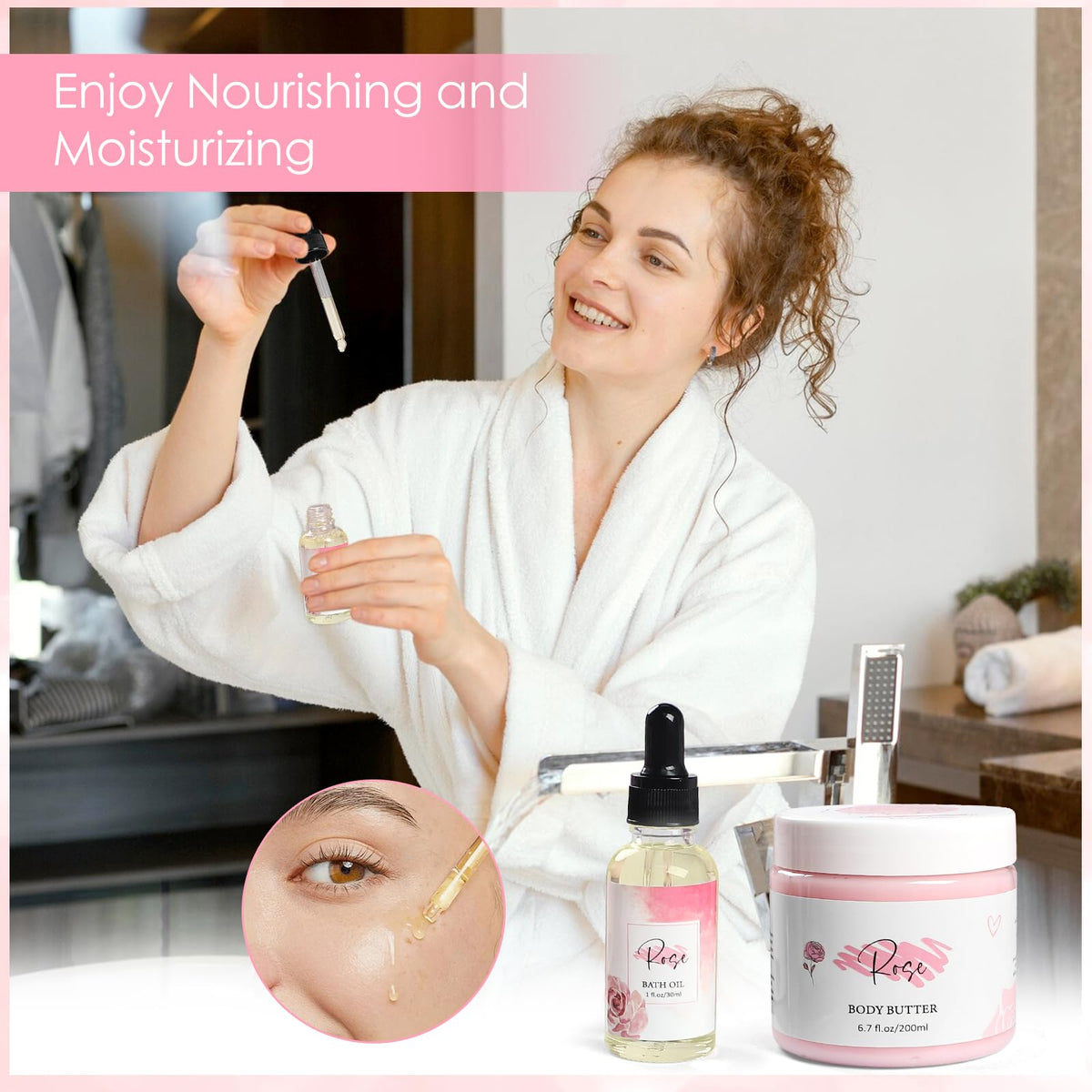 Mother s Day Gifts Rose Spa Gifts Set Bath Gifts Set for - Frerdui Official Imagery - 7
