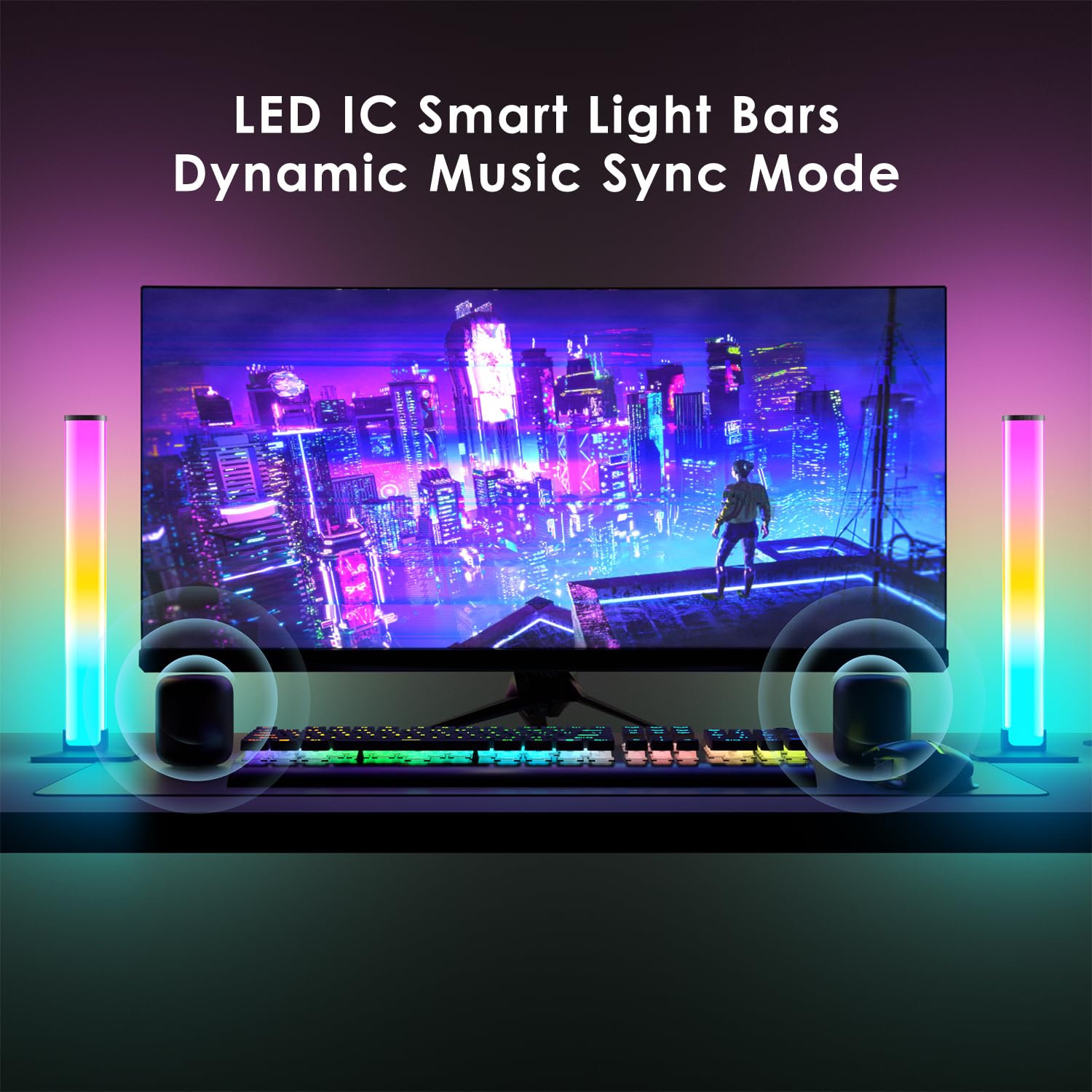 Barhootao RGB Light Bar,Smart LED Light Bar for Room,16 Million C - Barhootao Official Product View 2