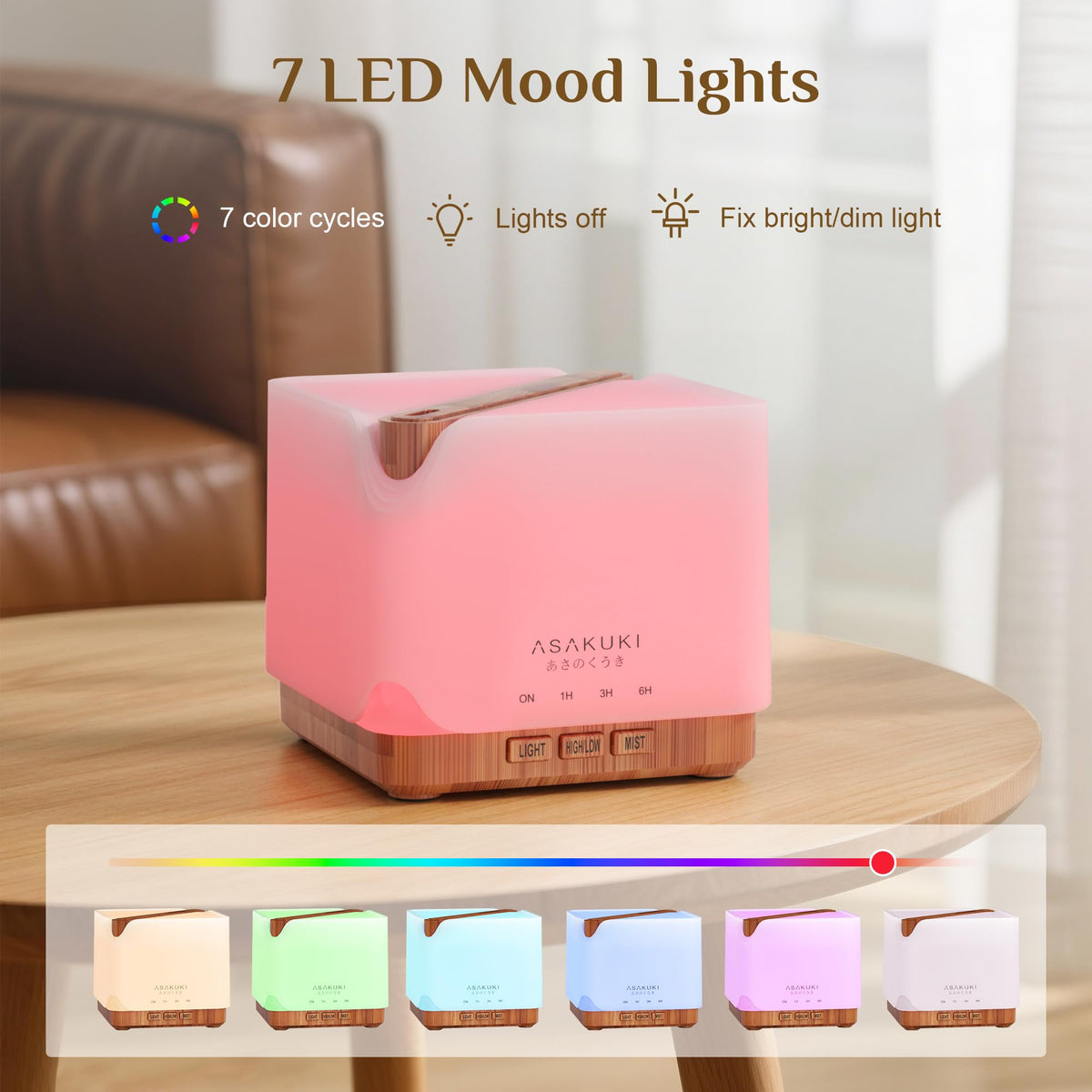 ASAKUKI Essential Oil Diffuser for Home with Top 6 Essential - ASAKUKI Official Imagery - 8