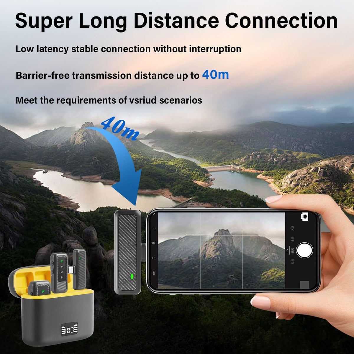 Wireless Lavalier Microphone for iPhone Camera Android M8pro - PAKESI Official Imagery - 6