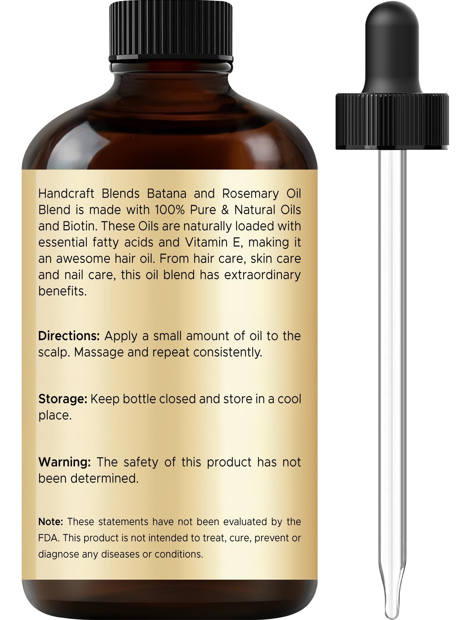 Handcraft Blends Batana & Rosemary Hair Oil – 2 Fl Oz – Scalp Treatment & - Handcraft Blends Official Product View 2