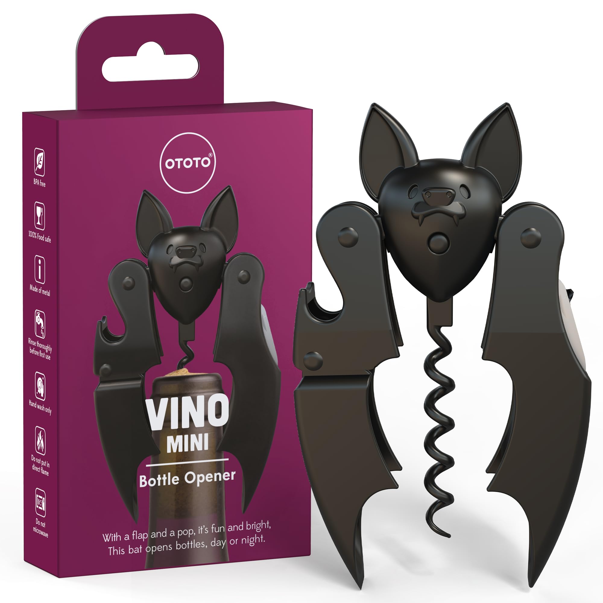 OTOTO Pinot Wine Bottle Opener - Parrot Wing Corkscrews for Gifts, Bot - View 8