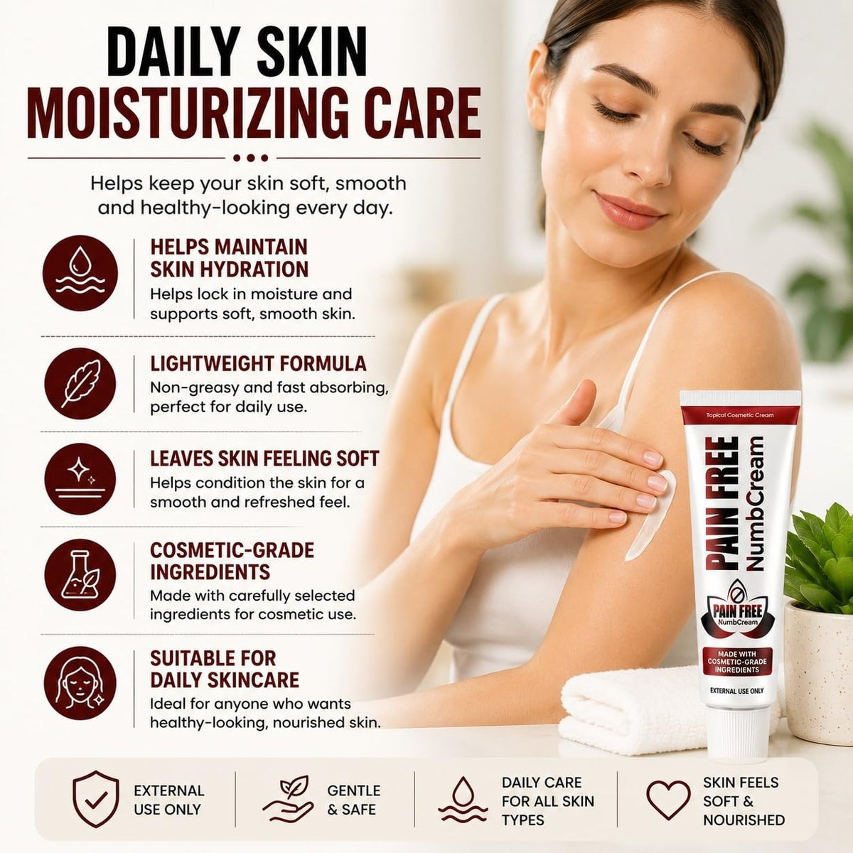 PainFree Moisturising Cream for Daily Skincare - Premium Selection Official Imagery - 4