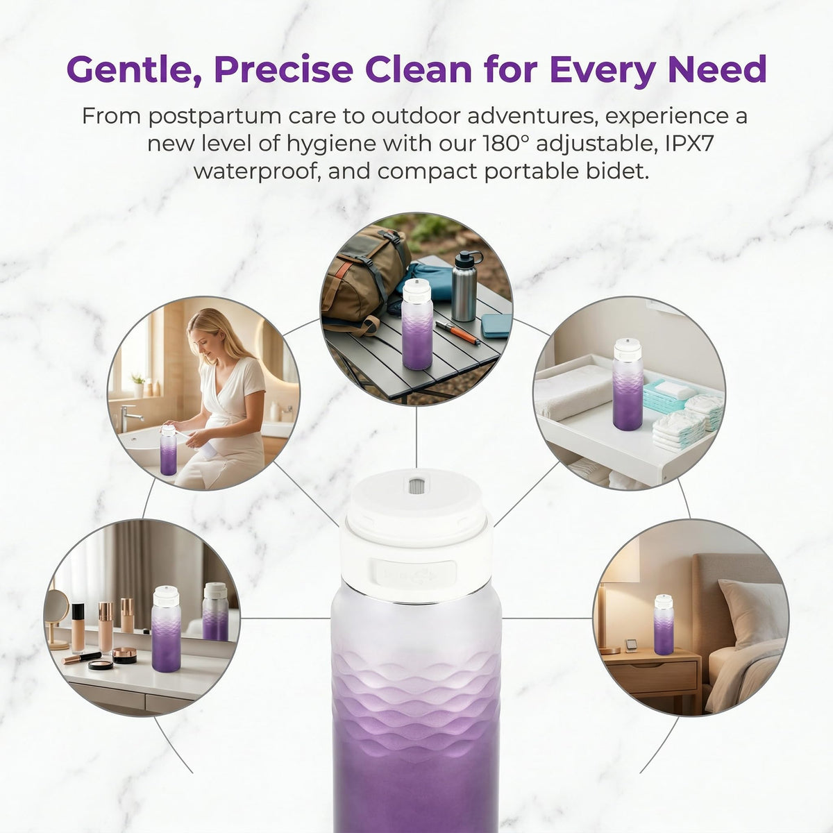 Portable Bidet for Travel Camping Postpartum - YunQian Official Imagery - 8
