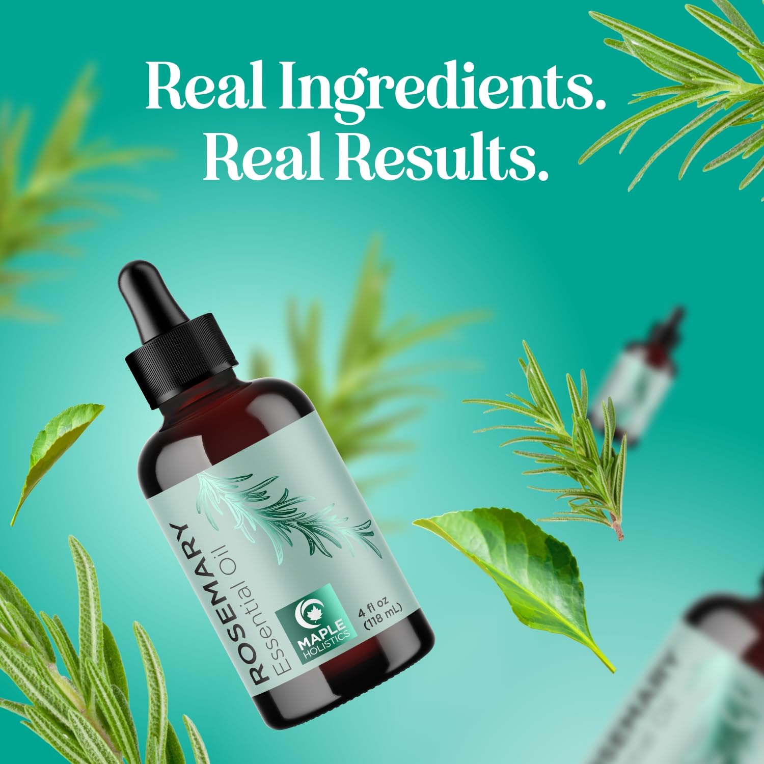 Maple Holistics Pure Rosemary Essential Oil with Dropper - Undiluted Rosemary - Maple Holistics Official Product View 9