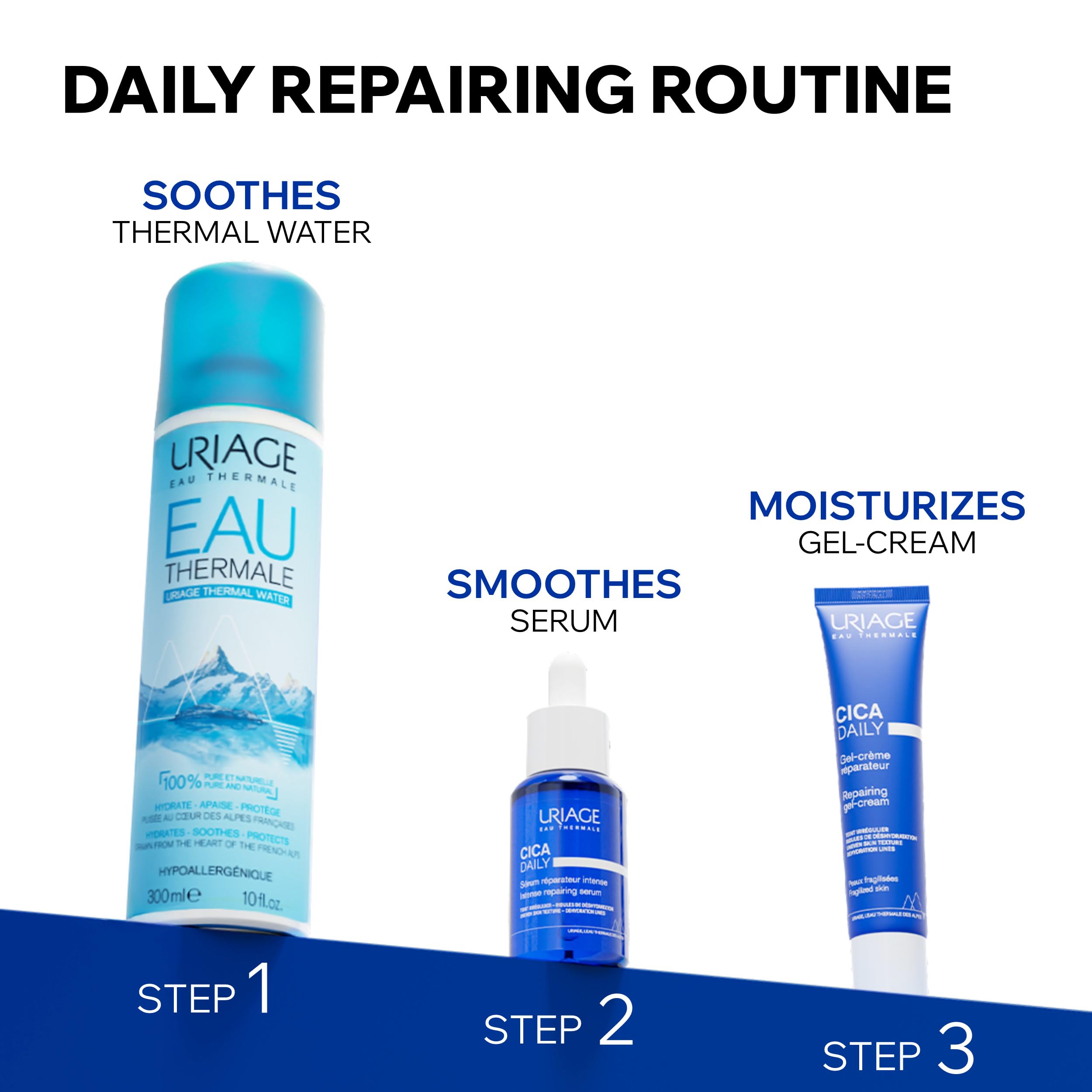 Uriage Repairing Face Moisturizer, Cica Daily Fresh gel cream, oil-free