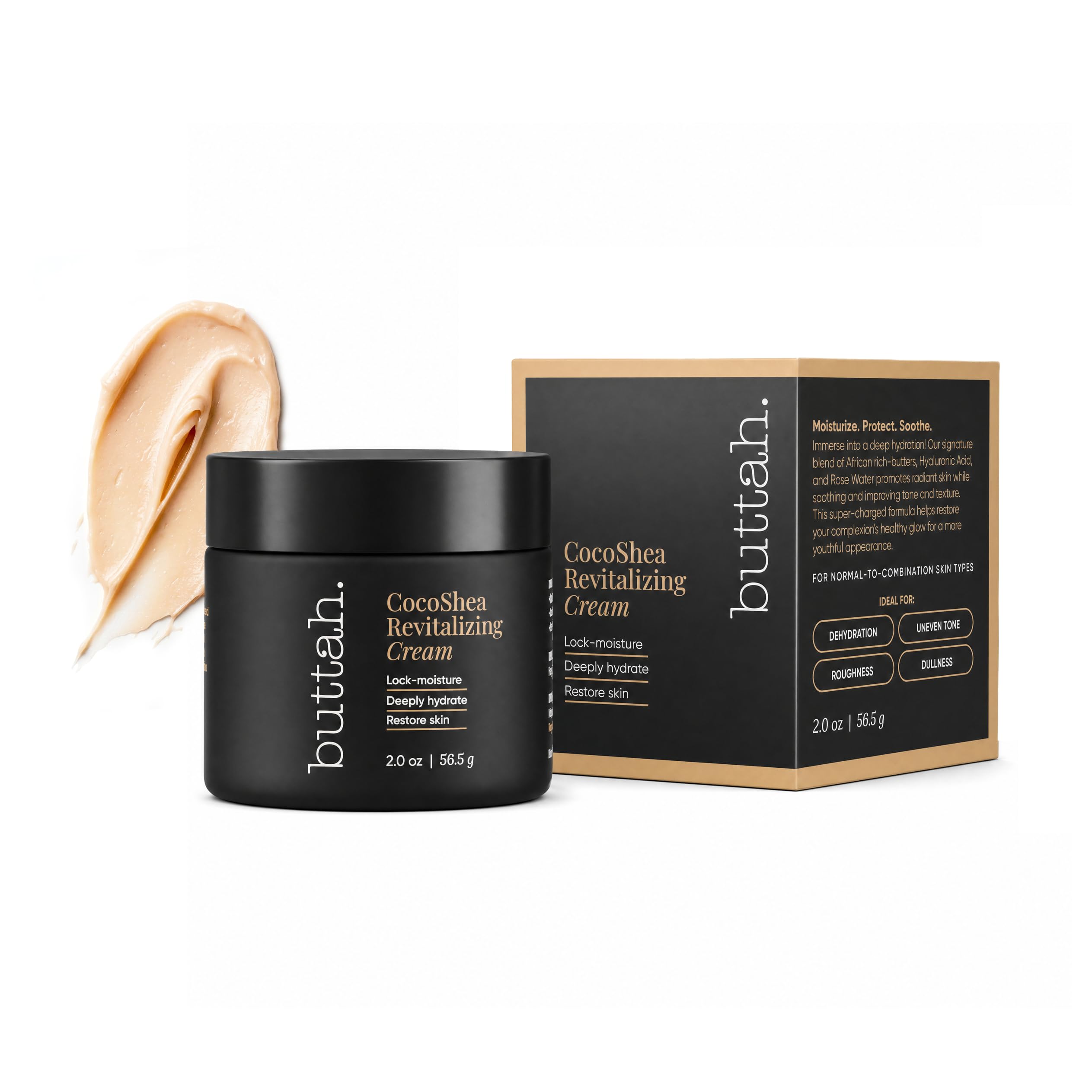 Buttah Skin CocoShea Revitalizing Cream 2oz - Rich Skin Barrier - Product Imagery