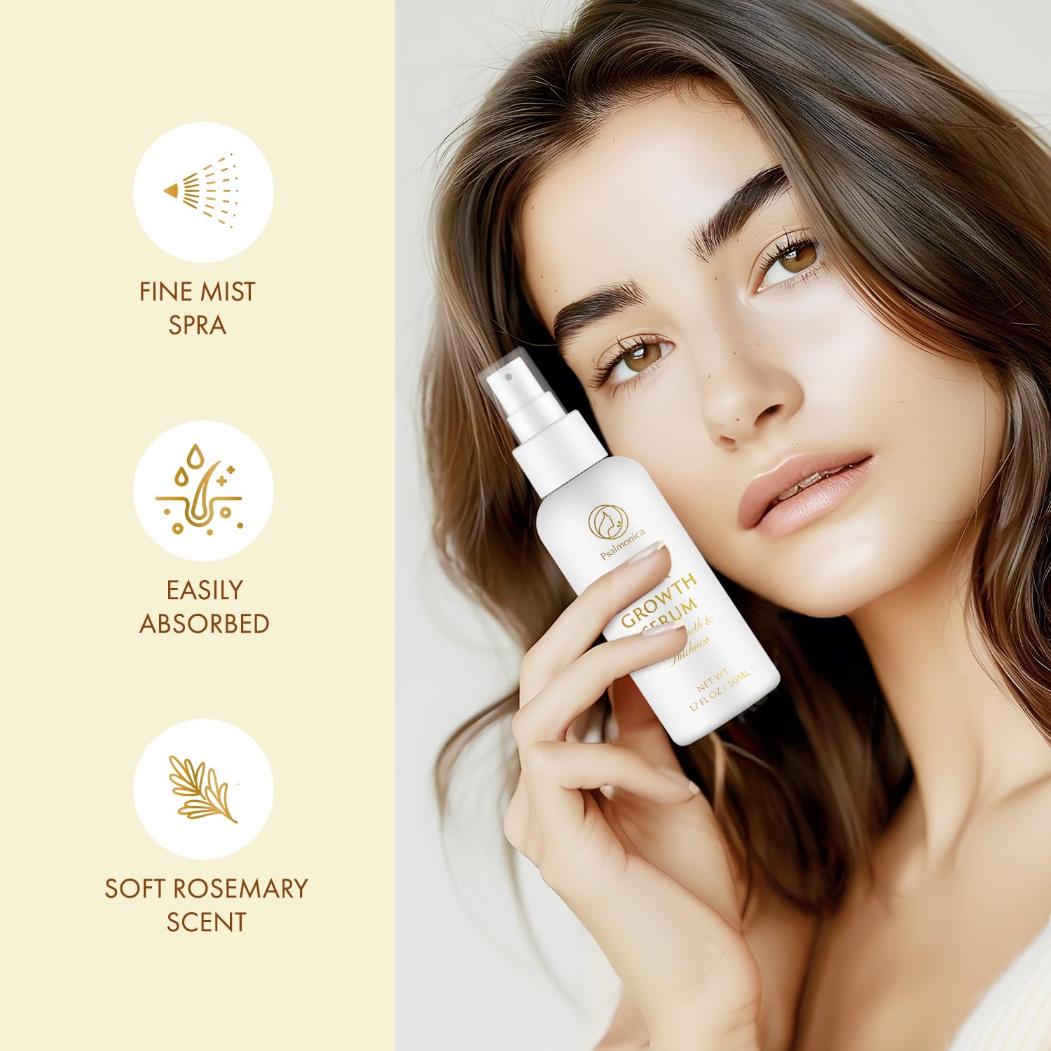 Psalmonica Hair Growth Serum - Rosemary Batana Castor Oil Rice Water - Psalmonica Official Product View 7