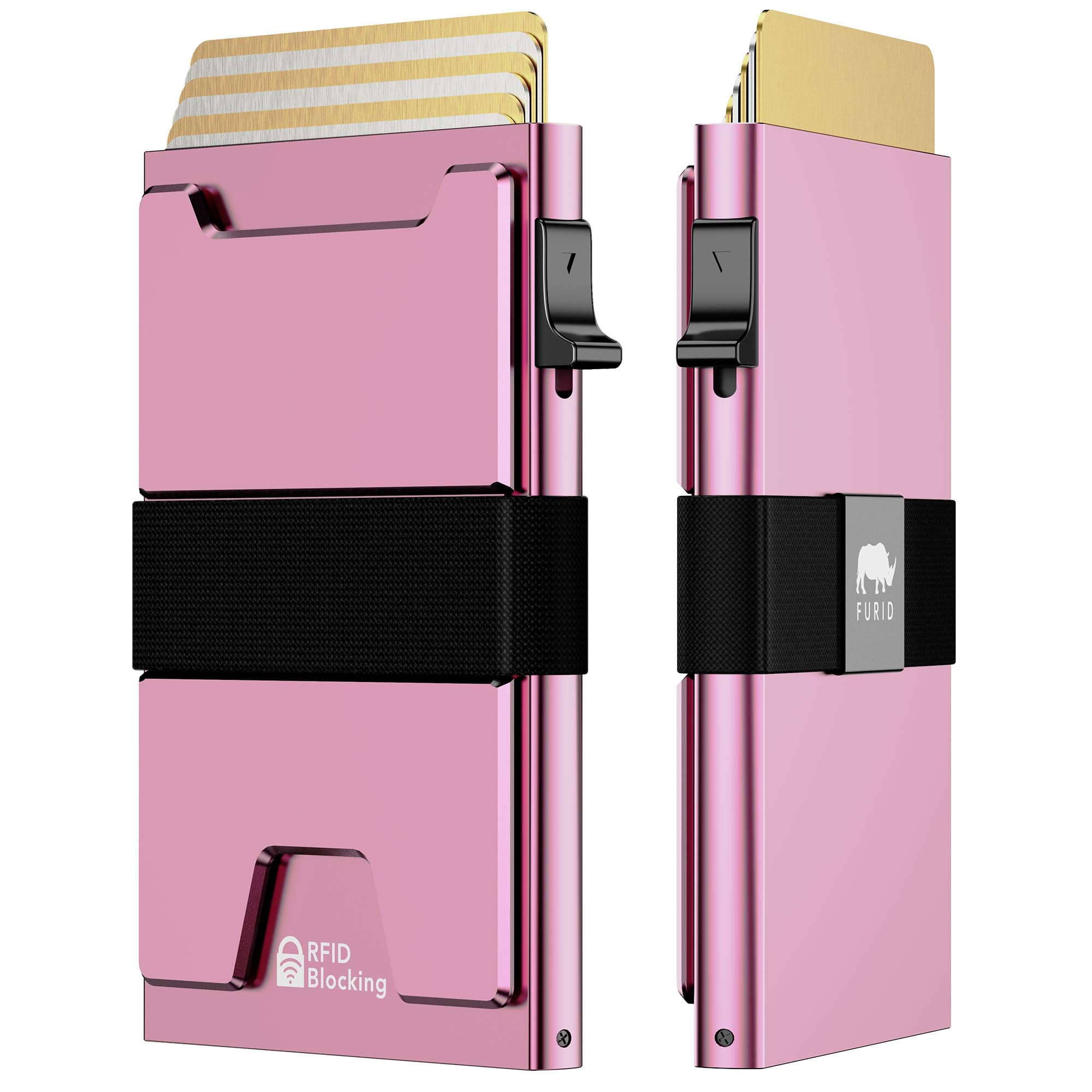 Smart Card Wallet for Men Slim: Minimalist Wallets RFID Blocking - Product Imagery