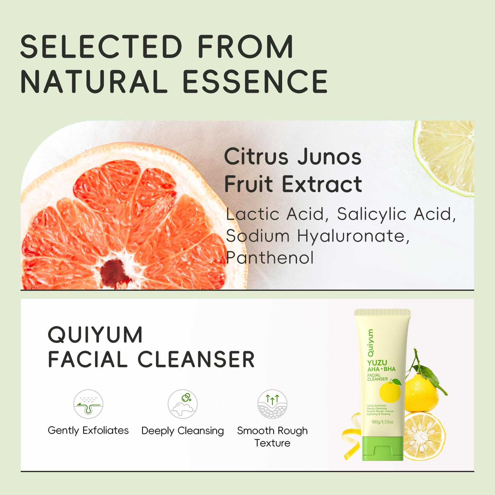 Fruit Skin Care Set 5 Daily Skincare Routine for Women Teen - QUIYUM Official Product Imagery - 5