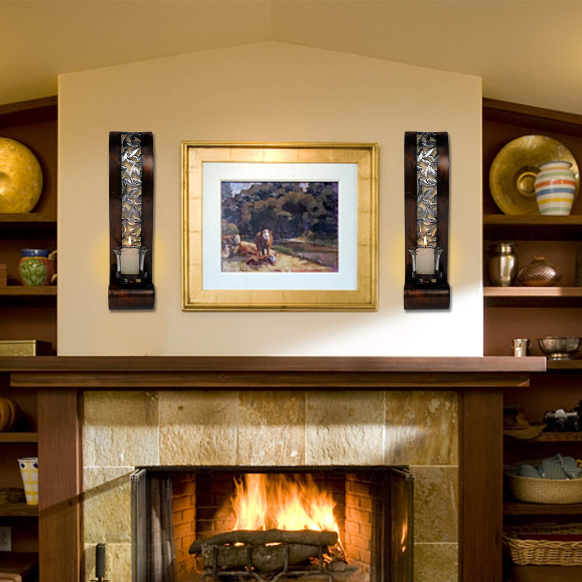 Shelving Solution Wall Sconce 14 4 x 3 5 Inch with Tea Light - Shelving Solution Official Imagery - 3