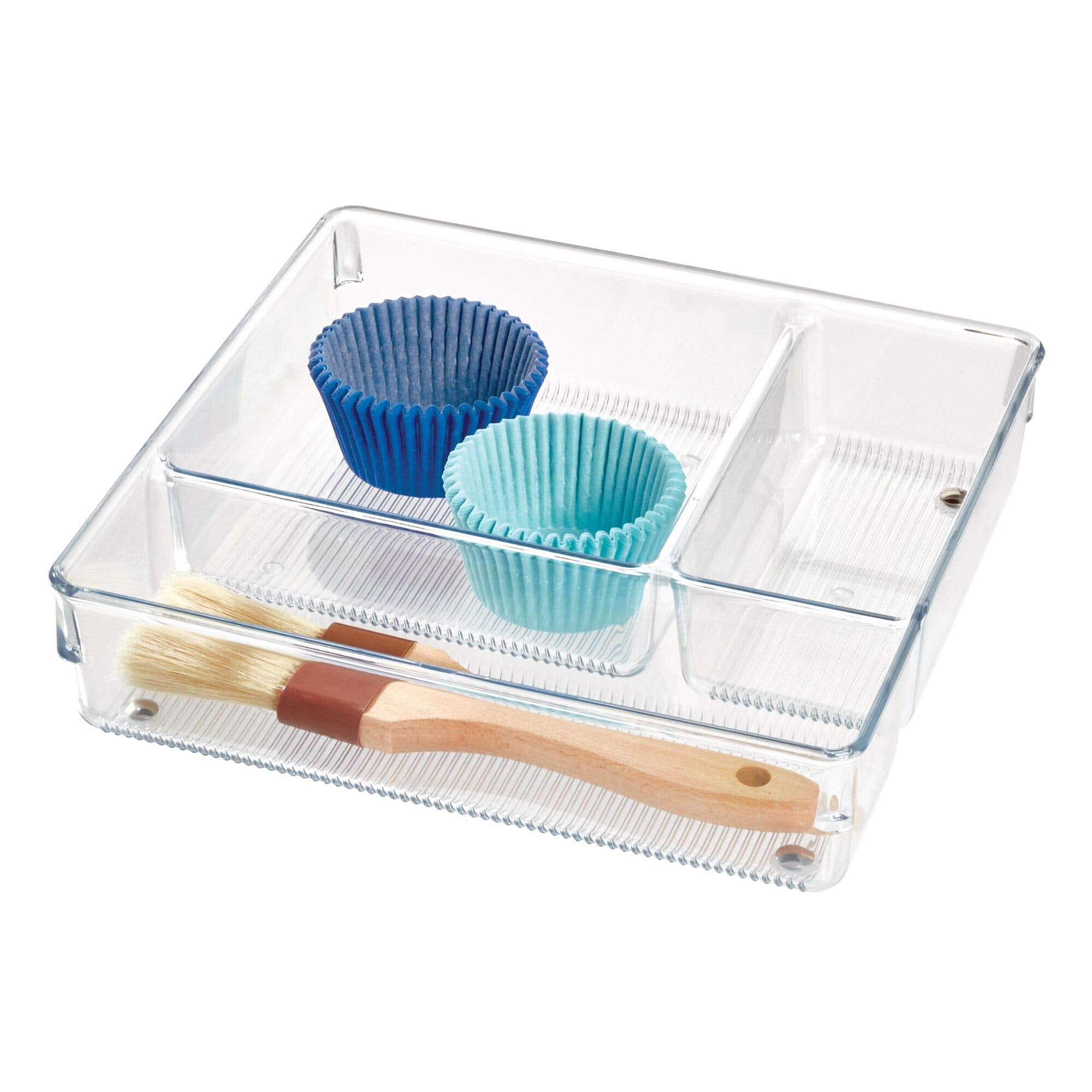 iDesign InterDesign Linus Kitchen Drawer Organizer for Silverware, Spa - View 3
