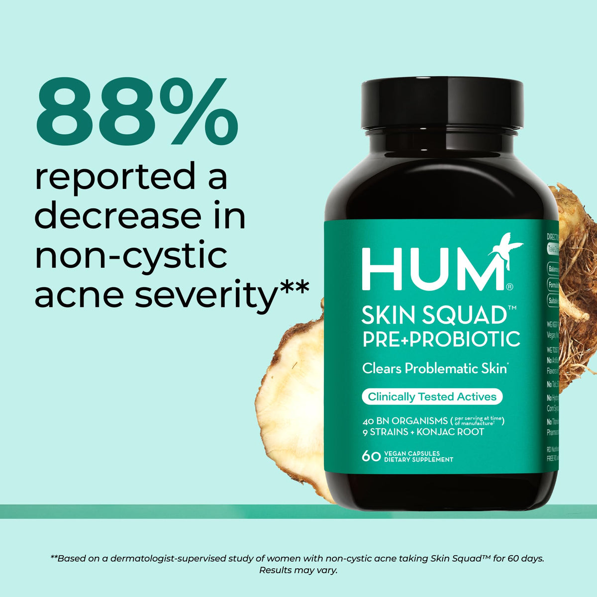 HUM Skin Squad Probiotic Prebiotic Skin Gut Health Support - HUM Official Imagery - 4