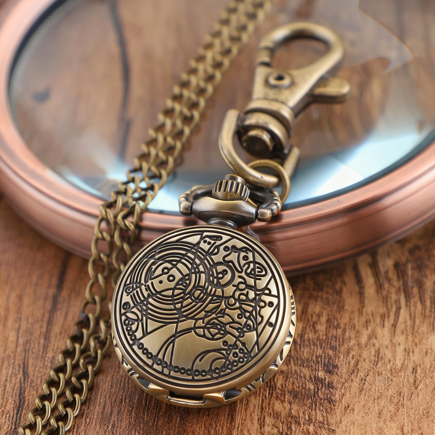 Tiong Vintage Quartz Pocket Watch – Keychain & Necklace