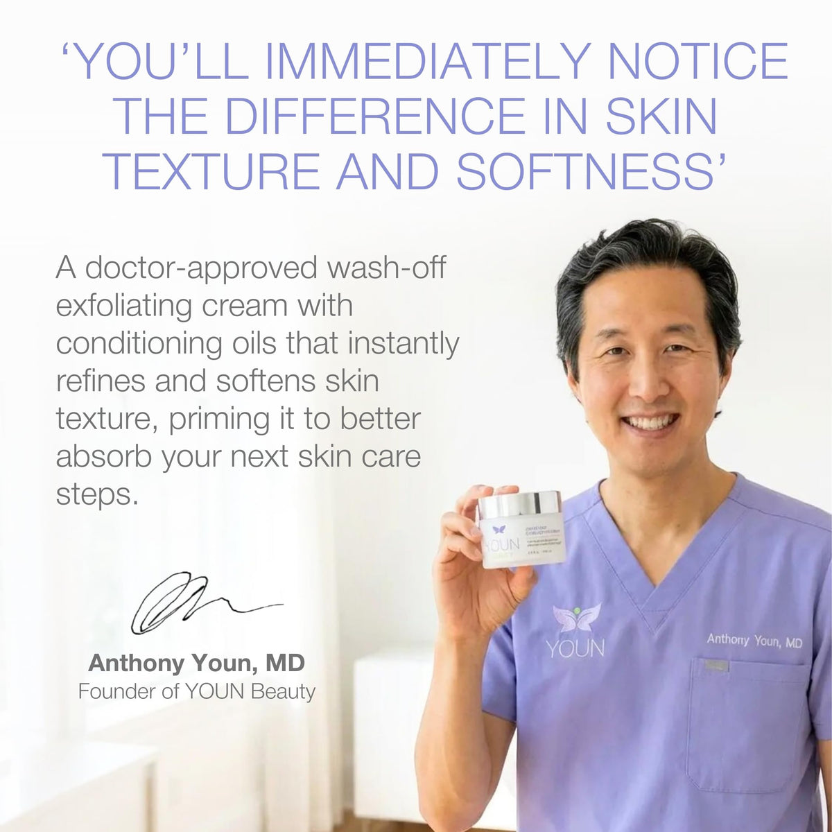YOUN Beauty Wash Off Exfoliating Face Wash by Dr Anthony - YOUN Beauty Official Imagery - 3