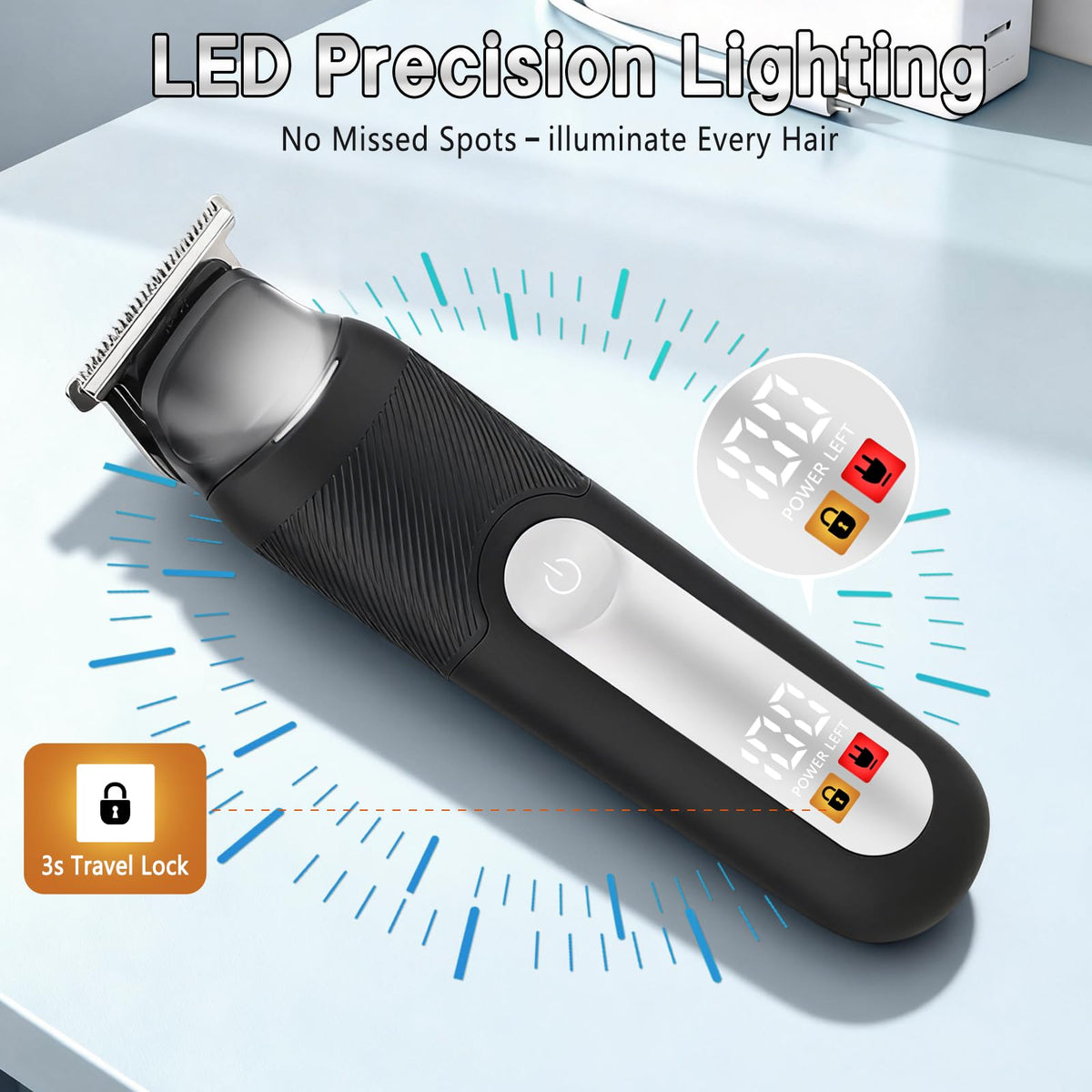 SUNNOW Beard Trimmer for Man Manscape Rechargeable Beard - SUNNOW Official Imagery - 5