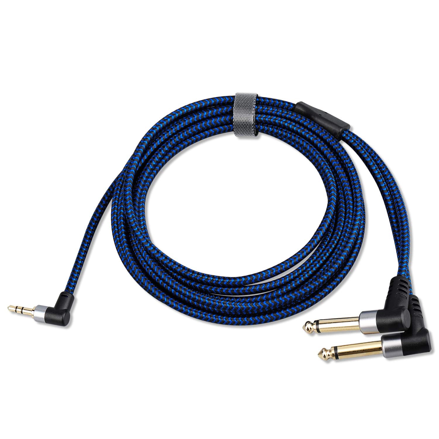 GGMTY 1/8" TRS to Dual 1/4" TS Mono Stereo 6FT Y-Cable Splitter C by GGMTY - Angle View 6