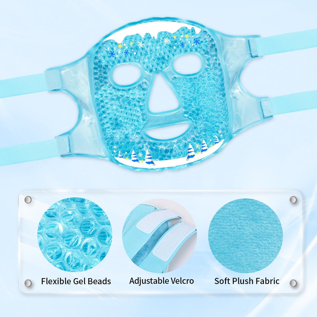 Cold Face Eye Masks Ice Face Mask Hot Cold Compress 2PCS - CONBELLA Official Imagery - 4