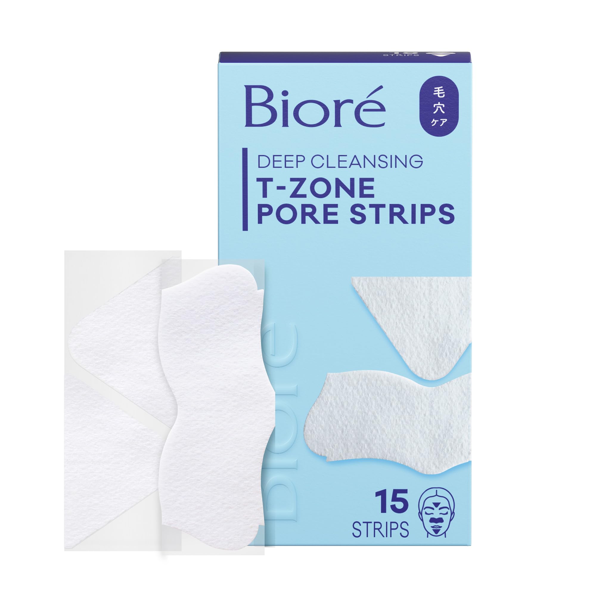 Biore T-Zone Blackhead Remover Strips, Deep Cleansing Pore - Product Imagery