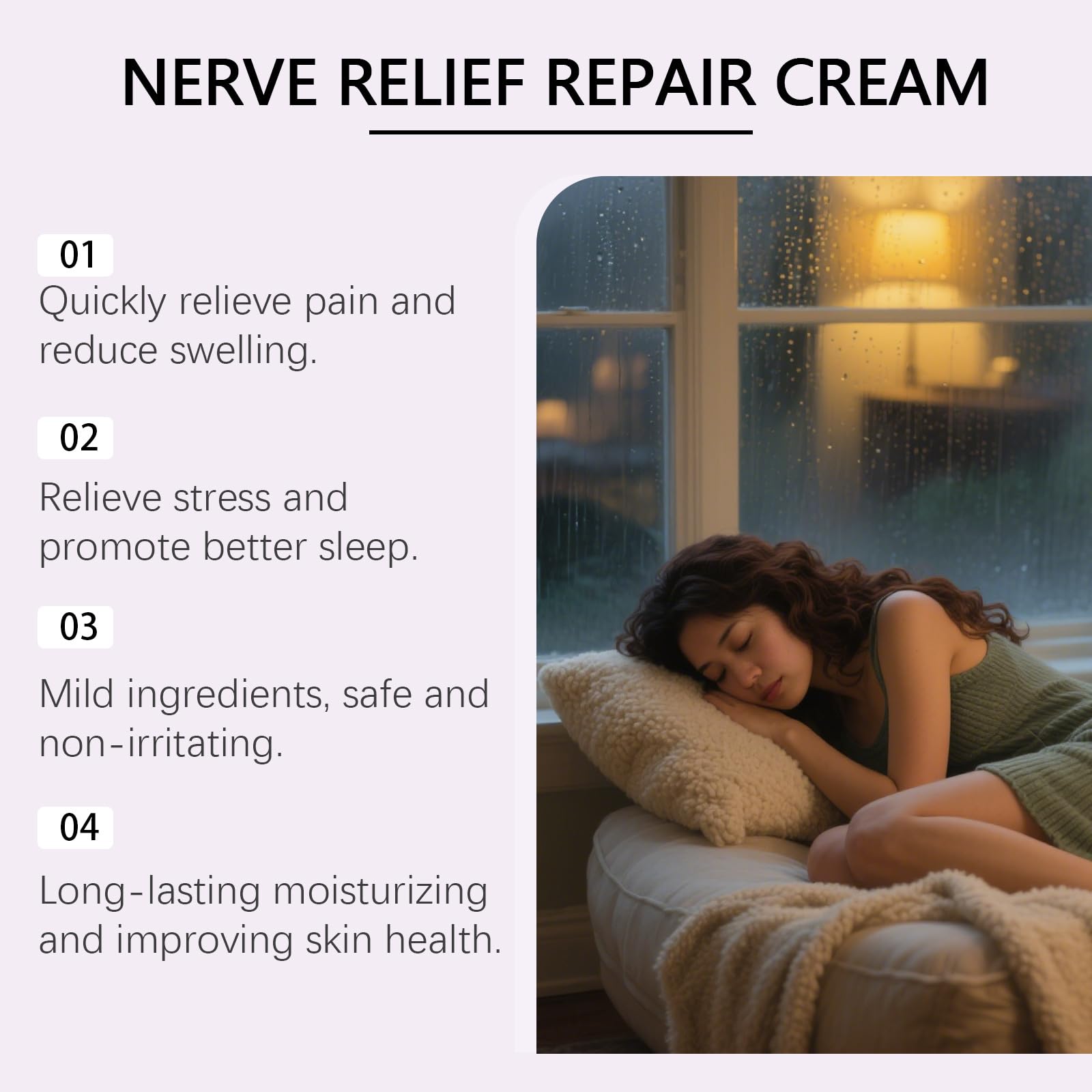 Cream jar of Generic Nerve Cream Neuropathy Lotion with arnica and magnesium, 4oz, a nourishing skin moisturizer.