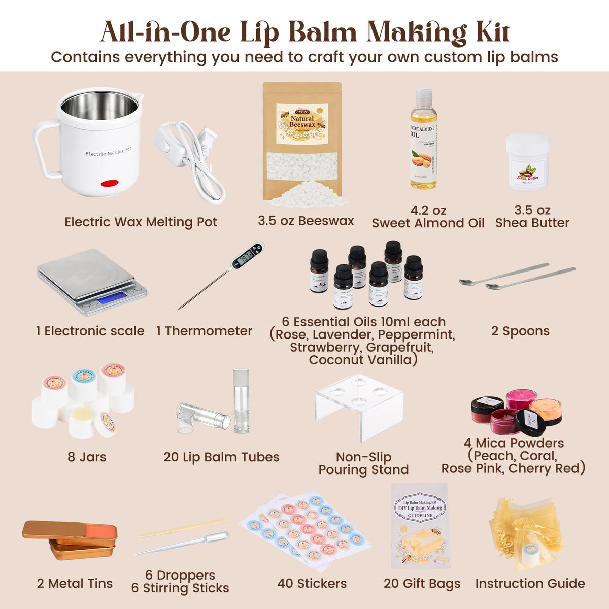 DIY Lip Balm Making Kit - CXOZO Official Imagery - 3