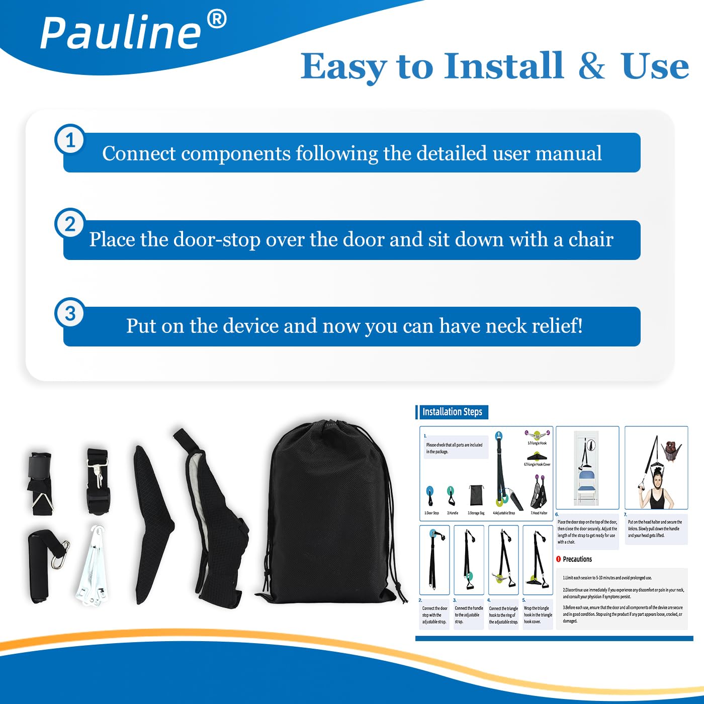 Pauline Over-Door Cervical Neck Traction Device