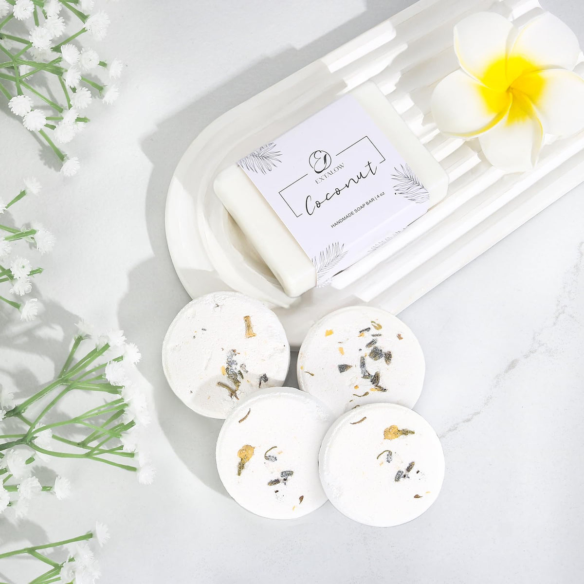 Spa Gifts for Women Coconut Lavender Home Spa Set Birthday - EXTALOW Official Imagery - 5