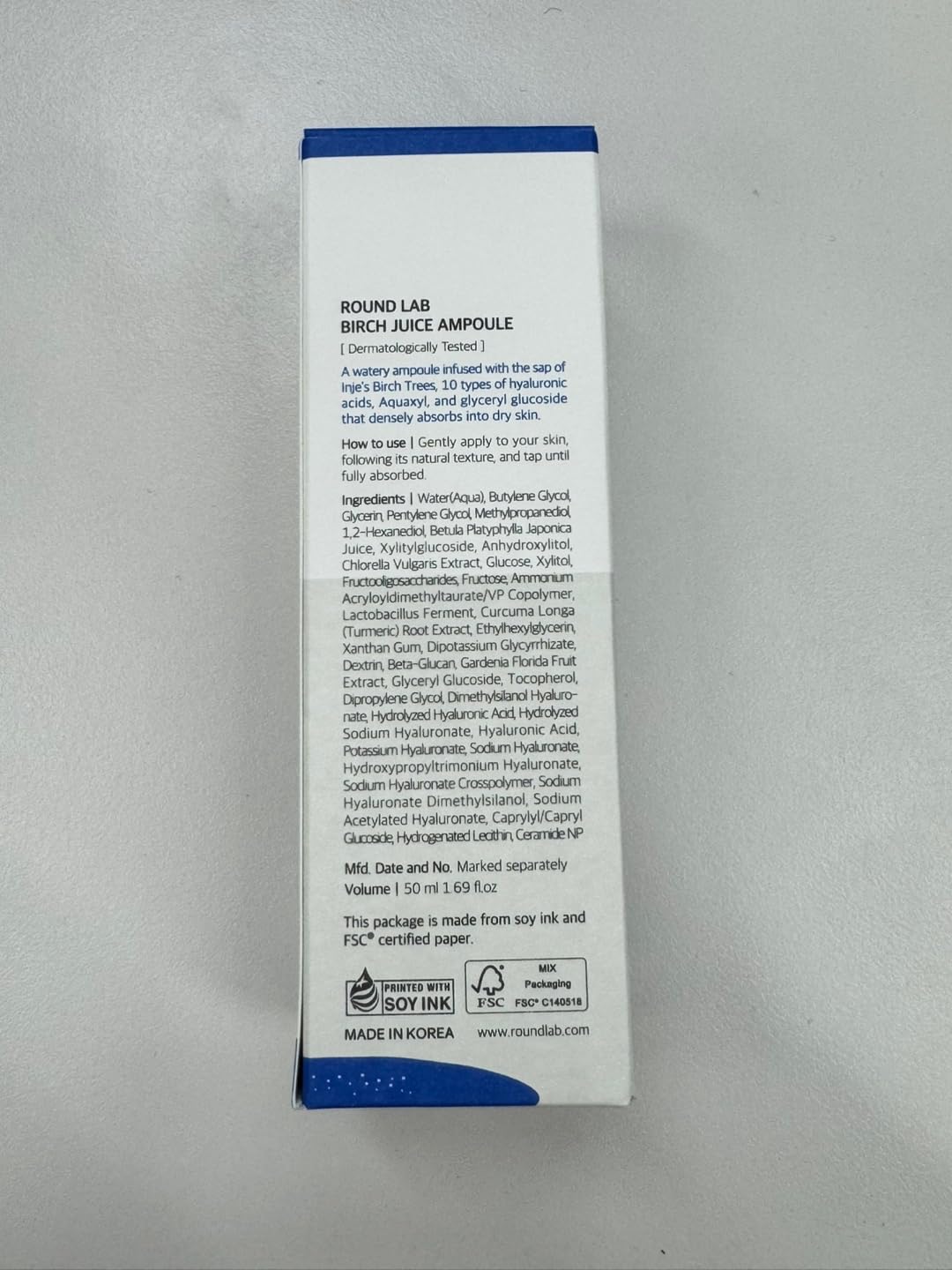 ROUND LAB Birch Juice Moisturizing Ampoule 1 69 Fl Oz - ROUND LAB Official Imagery - 3