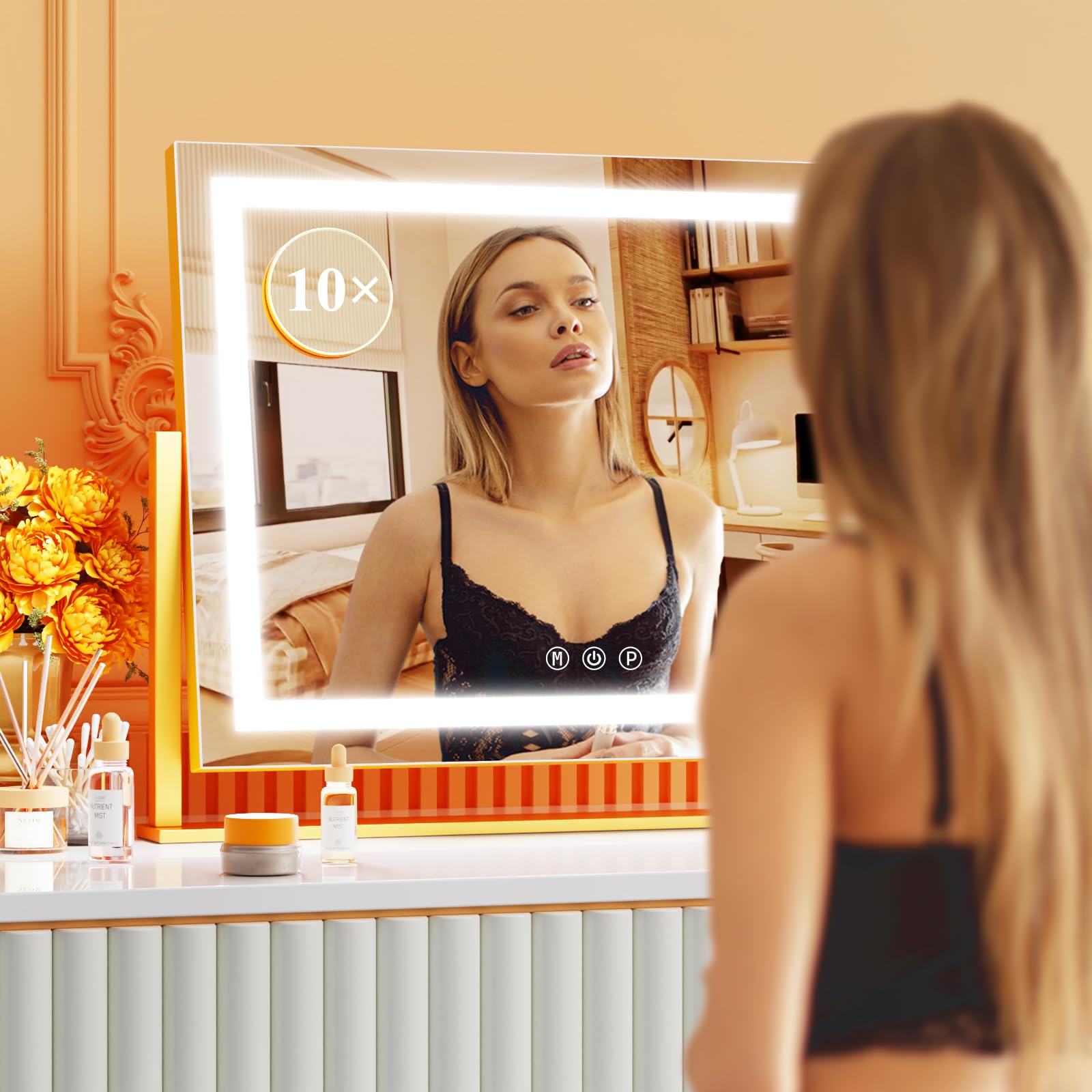 Gvnkvn Lighted Makeup Mirror, 17.3"x13" Hollywood Vanity Mirror w - Gvnkvn Official Product View 7