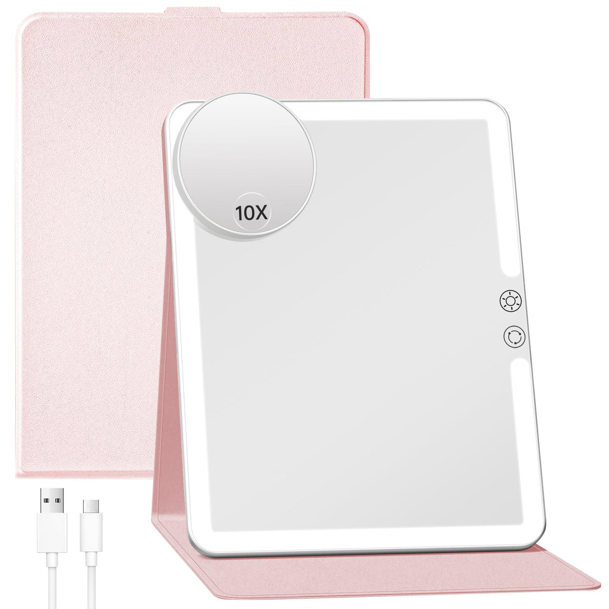 FUNTOUCH 2500mAh Large Rechargeable Travel Makeup Mirror - FUNTOUCH Official Imagery - 8