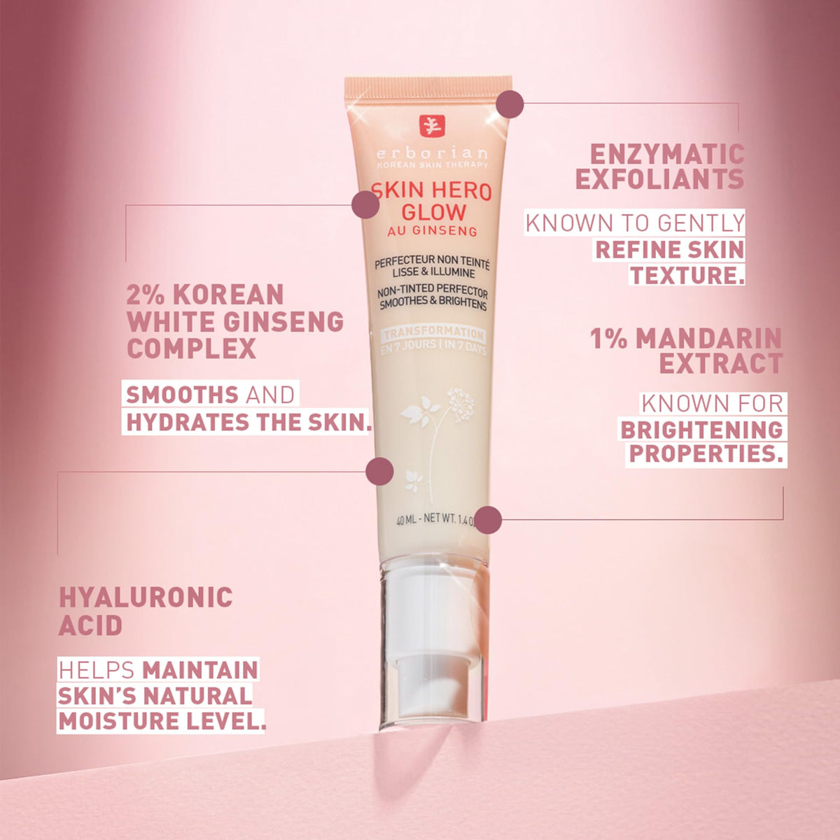 Erborian Skin Hero Glow Non Tinted Bare Skin Perfector - Premium Selection Official Imagery - 6
