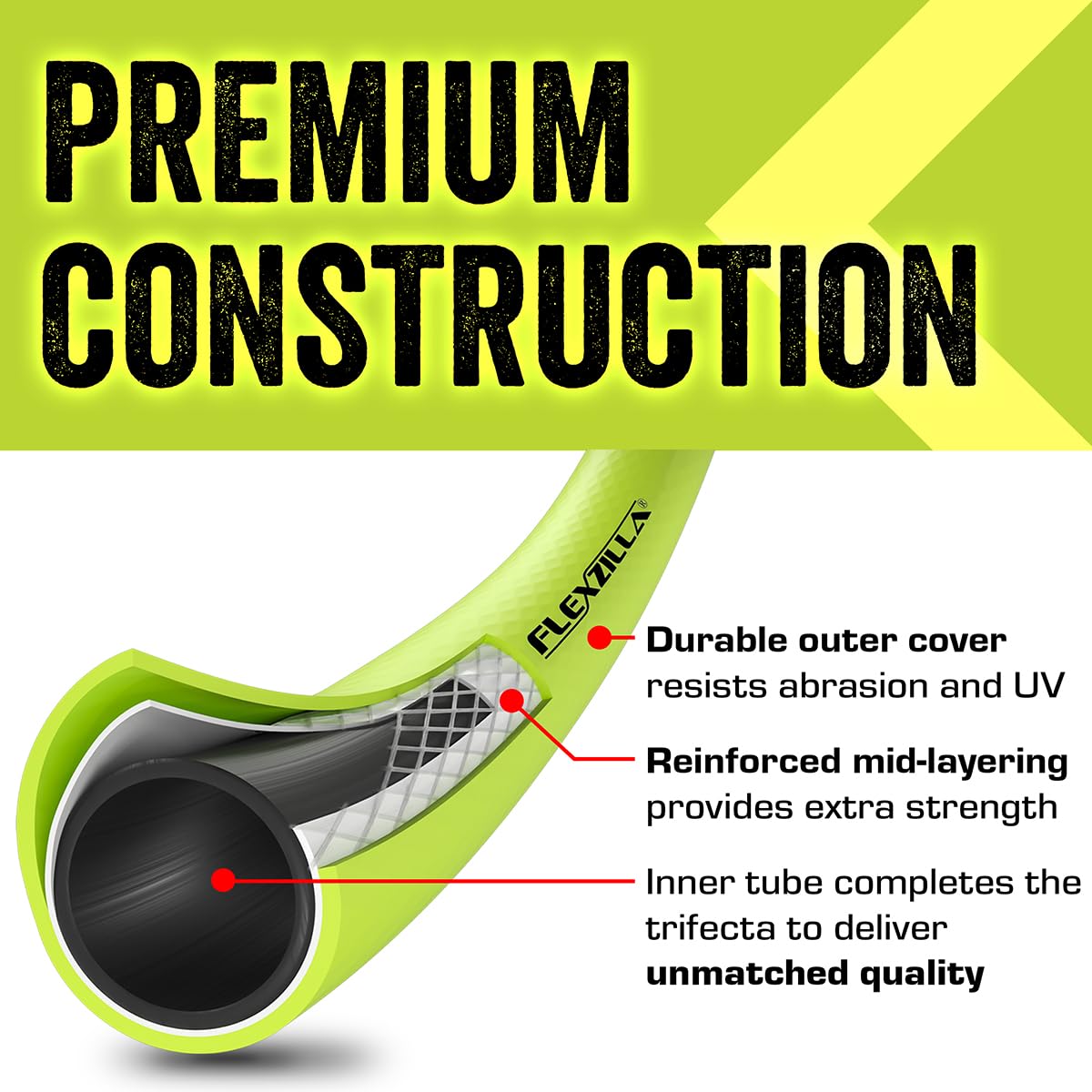 Flexzilla Garden Hose 5/8 in. x 100 ft., Lightweight All-Weather - Flexzilla Official Product View 4