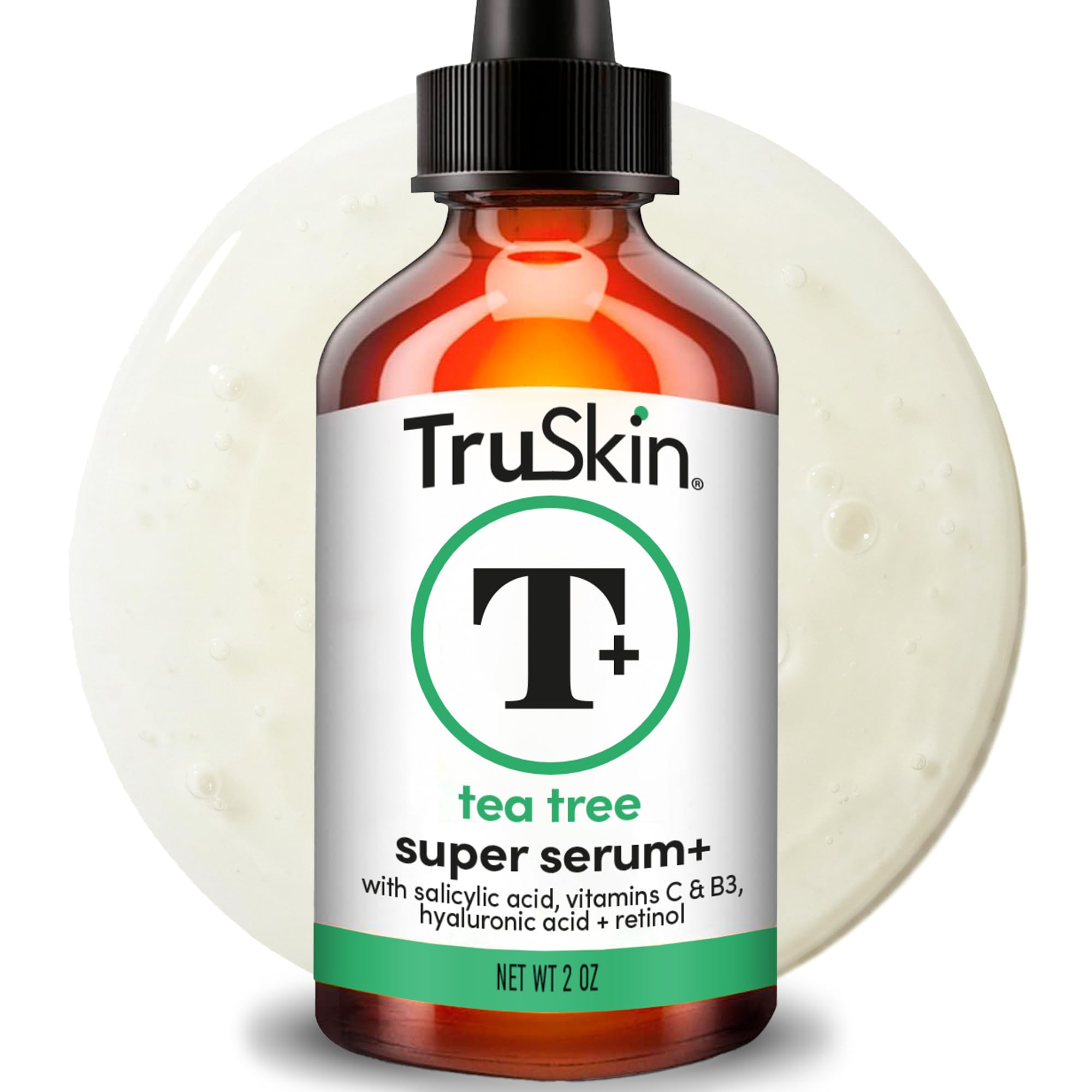 TruSkin Tea Tree Acne Serum with Salicylic Acid Retinol 2 fl - TruSkin Official Imagery - 2