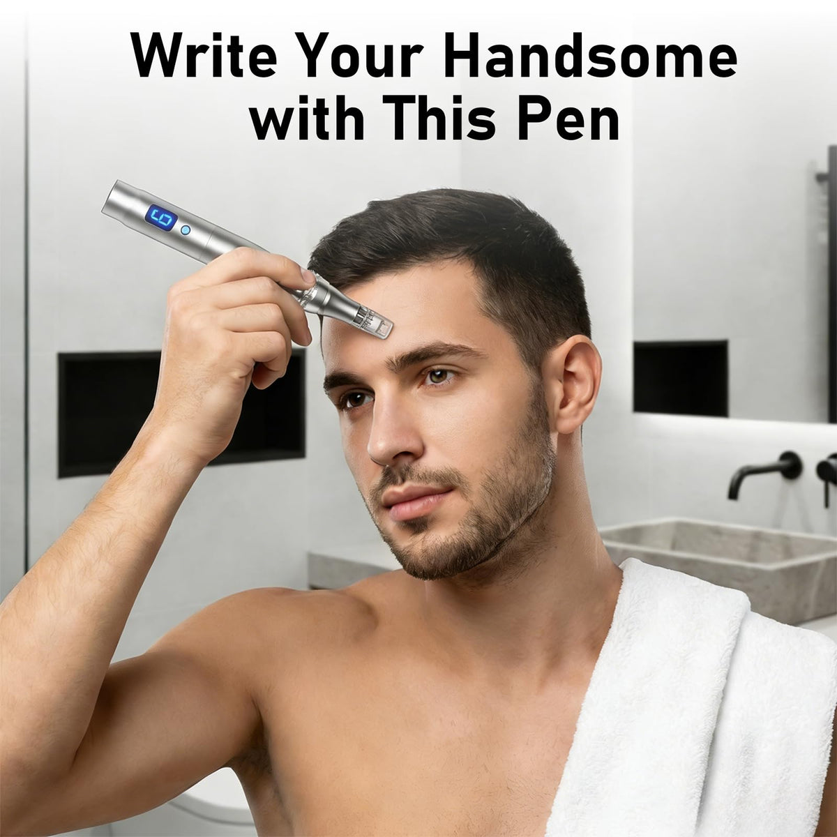 Microneedle Derma Roller Pen for Women Men Skin Home Travel - BEAUTIYAND Official Imagery - 7