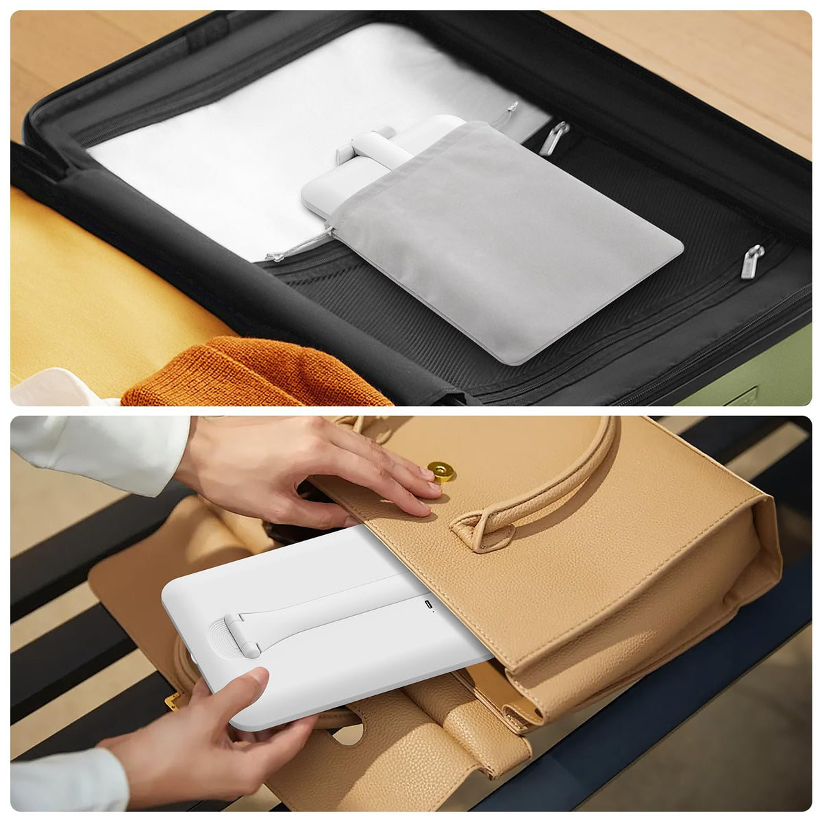 Foldable Travel Makeup Mirror with Lights 20X Magnifying - Benbilry Official Imagery - 8