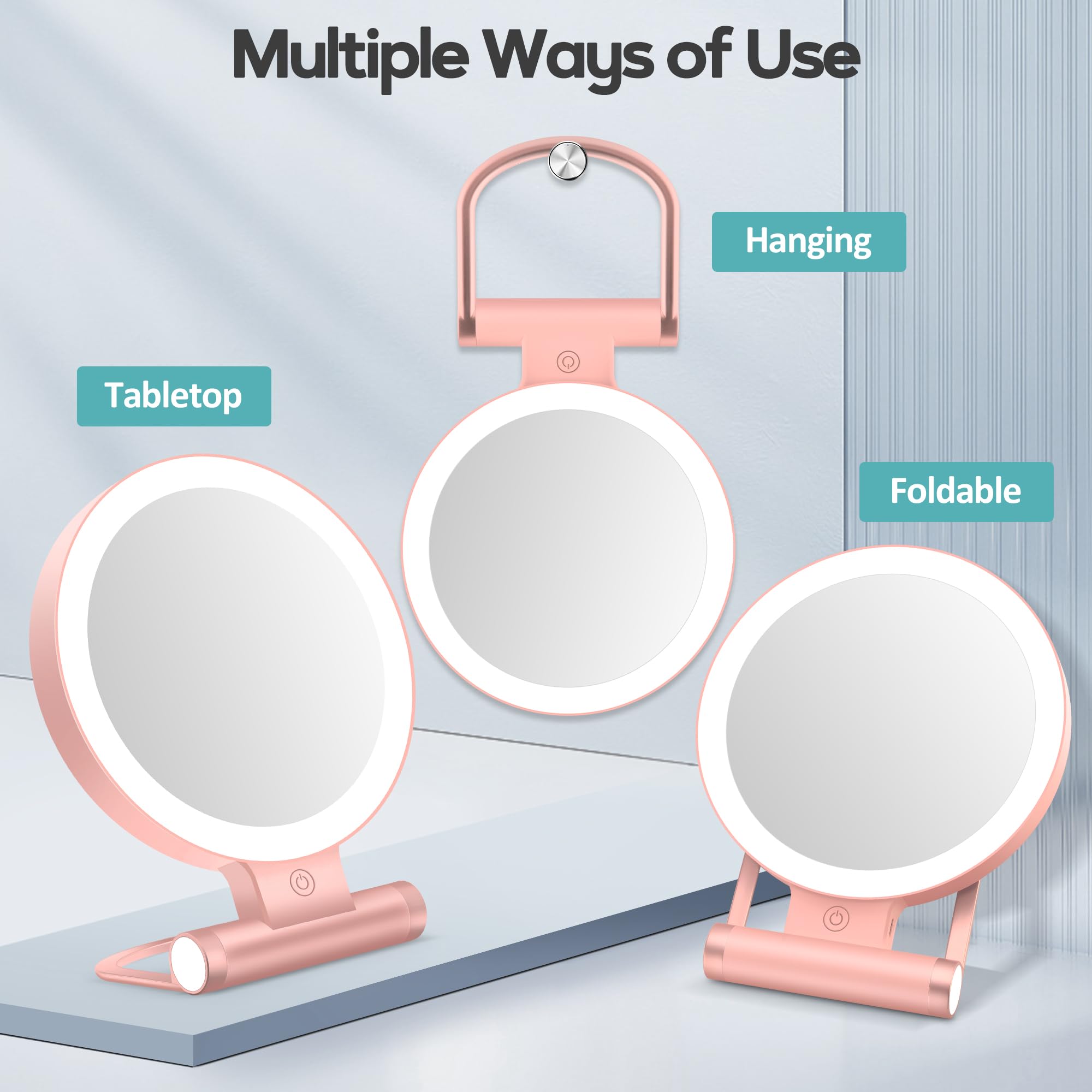B Beauty Planet Magnifying Mirror with Light 30X, Double-Sided 1X/30X Magnifying - B Beauty Planet Official Product View 7