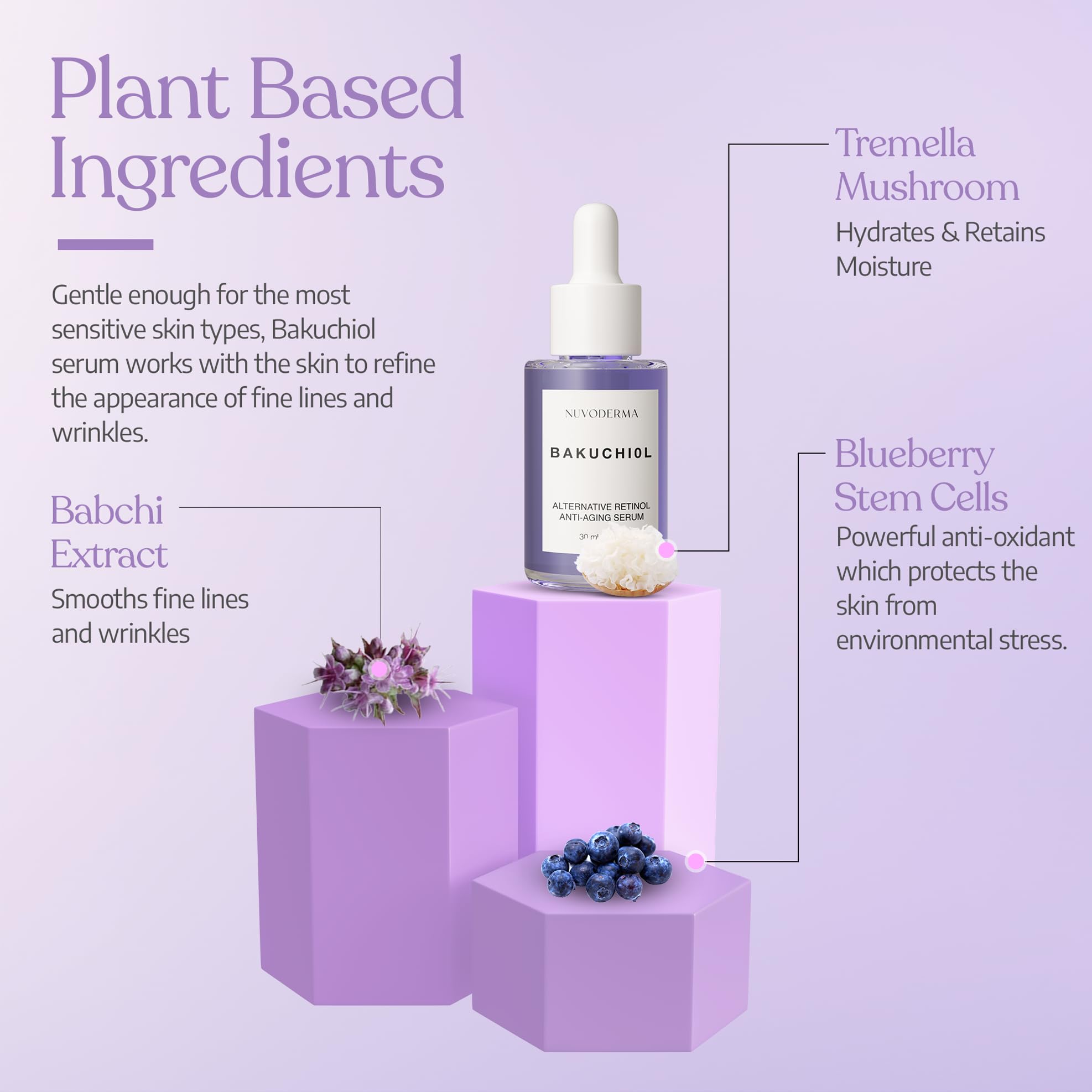 NUVODERMA Bakuchiol Face Serum – Bakuchiol Retinol Alternative – Organic - NUVODERMA Official Product View 4