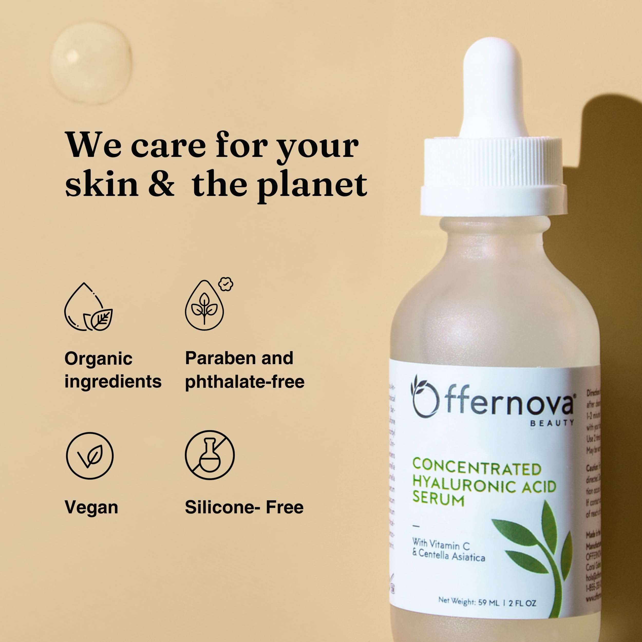 Offernova Concentrated Hyaluronic Acid Serum with Vitamin C & Centella Asiatica - Offernova Official Product View 8