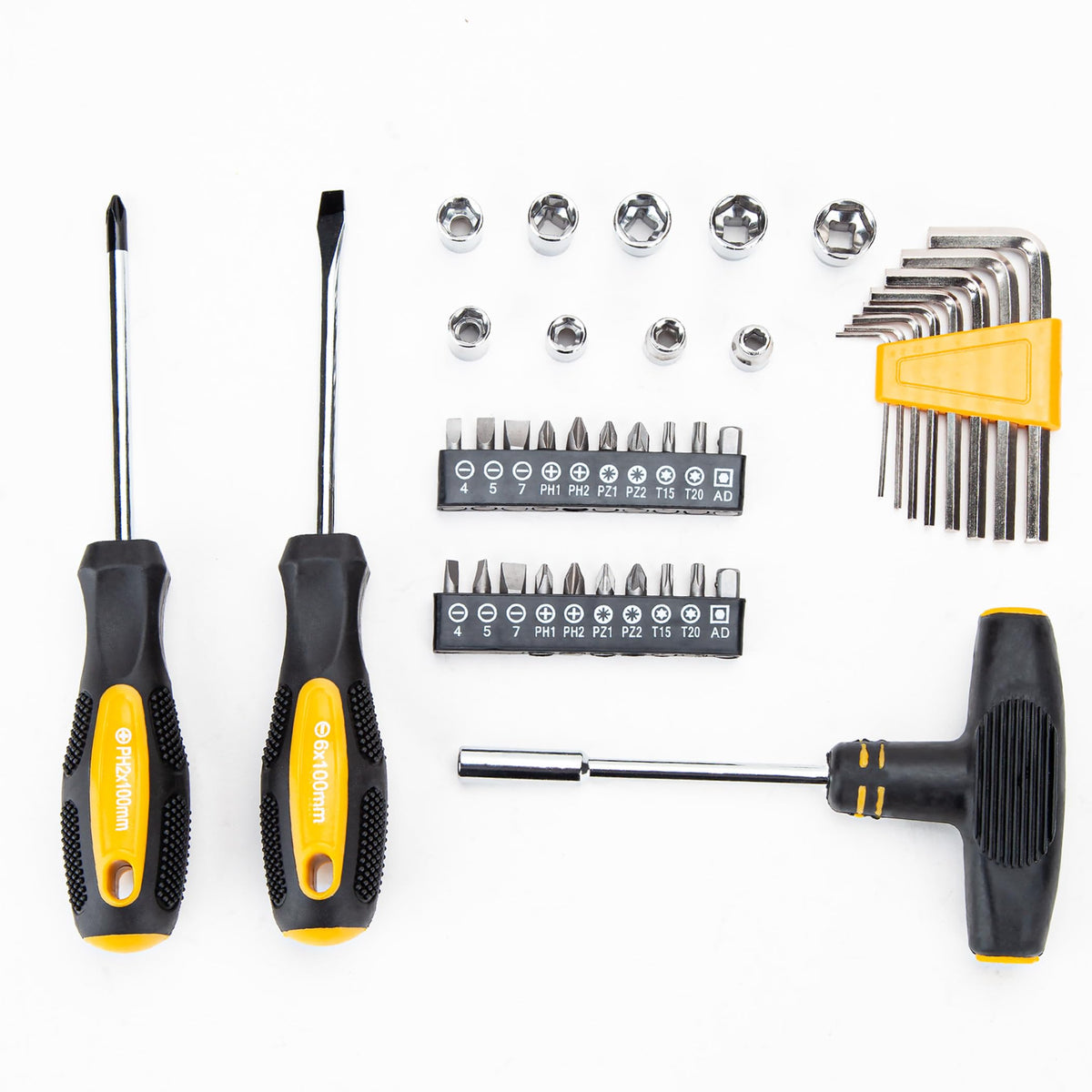 CARTMAN 57 Piece Home Tool Kit Yellow Household Tool Set - CARTMAN Official Imagery - 6