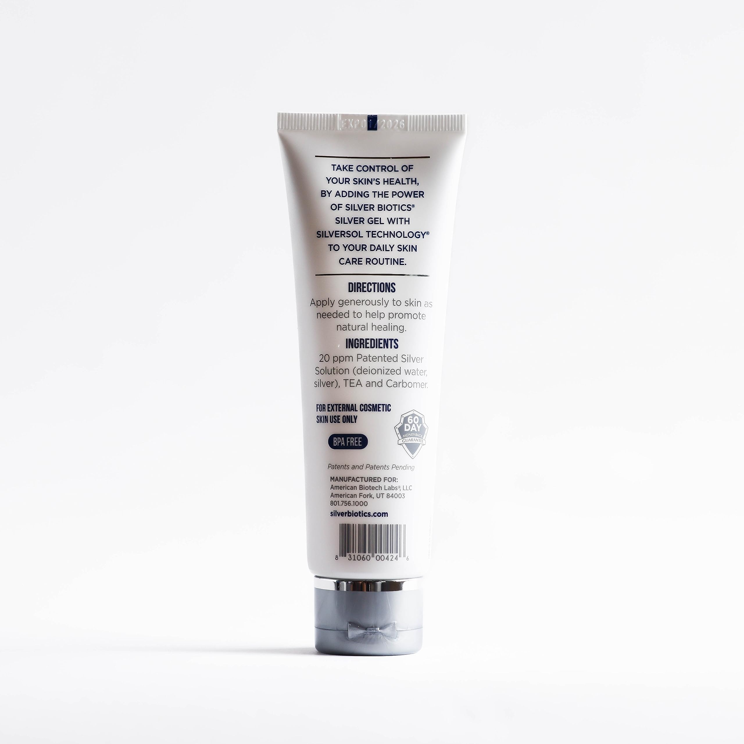 Silver Biotics Patented Multivalent SilverSol 20 PPM Soothing Skin Gel | Versatile 4 Oz Gel for Skin Wellness and Comfort