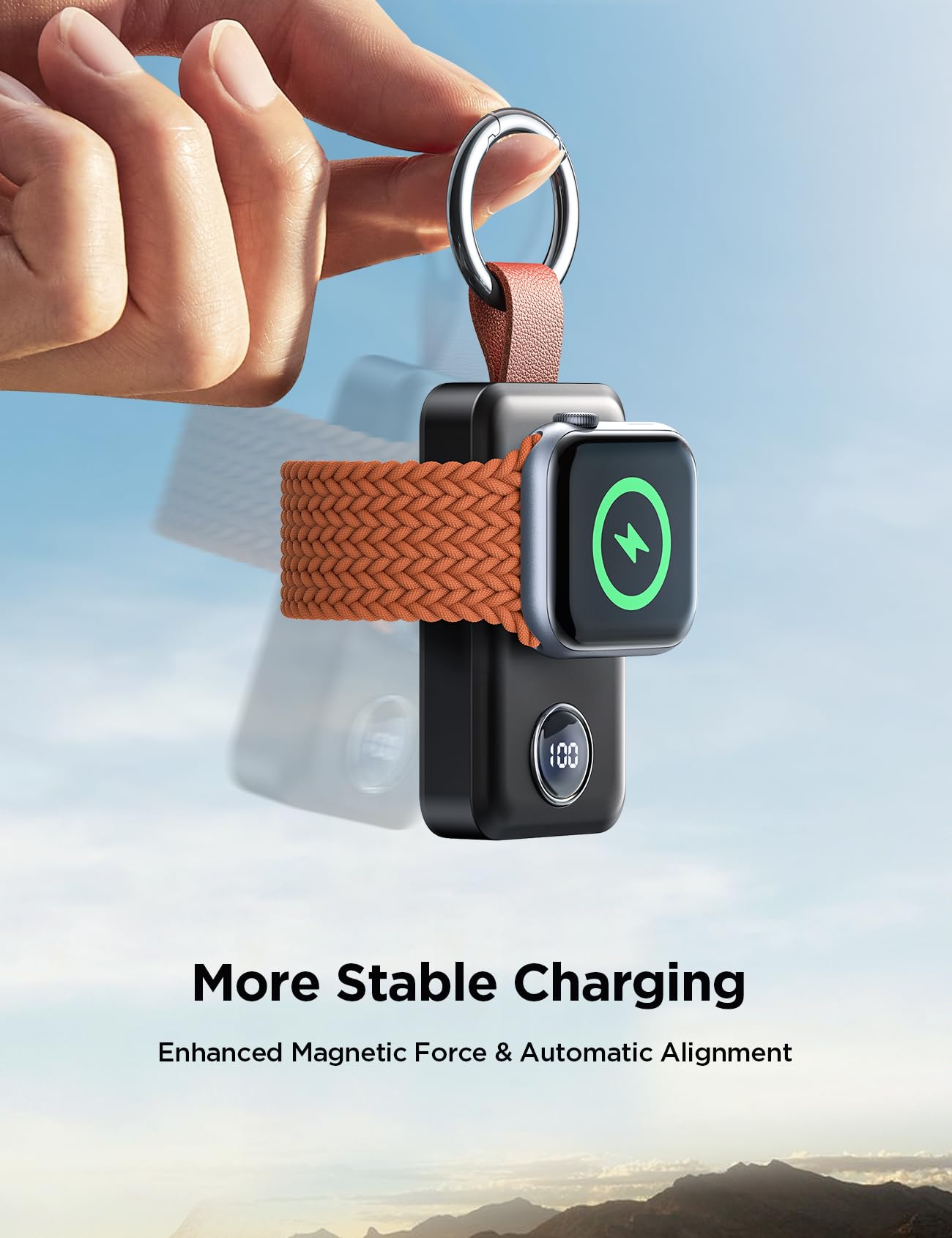 JOYROOM Portable 2000mAh Wireless Charger Compatible for Apple Wa by JOYROOM - Angle View 4