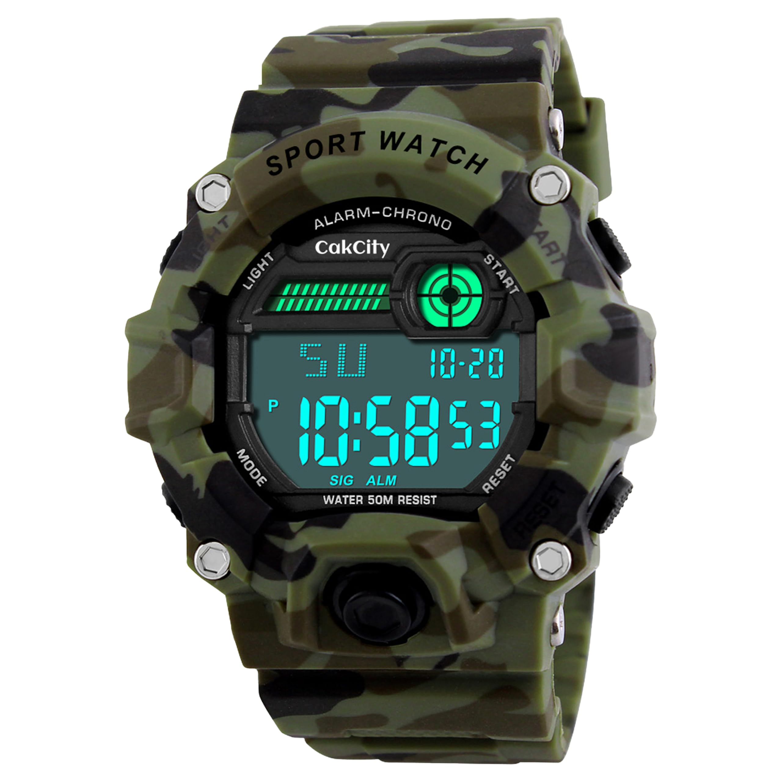 CakCity Boys Camouflage LED Sport Watch,Digital Military Wrist Kids Wa - View 1