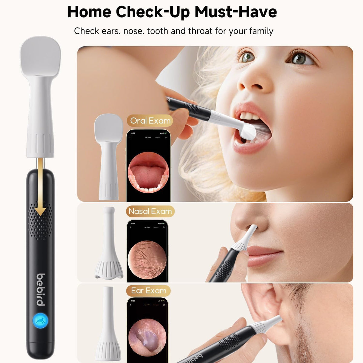 BEBIRD R1 Ultra Ear Wax Removal Tweezers 1296P HD Ear Camera - BEBIRD Official Imagery - 8