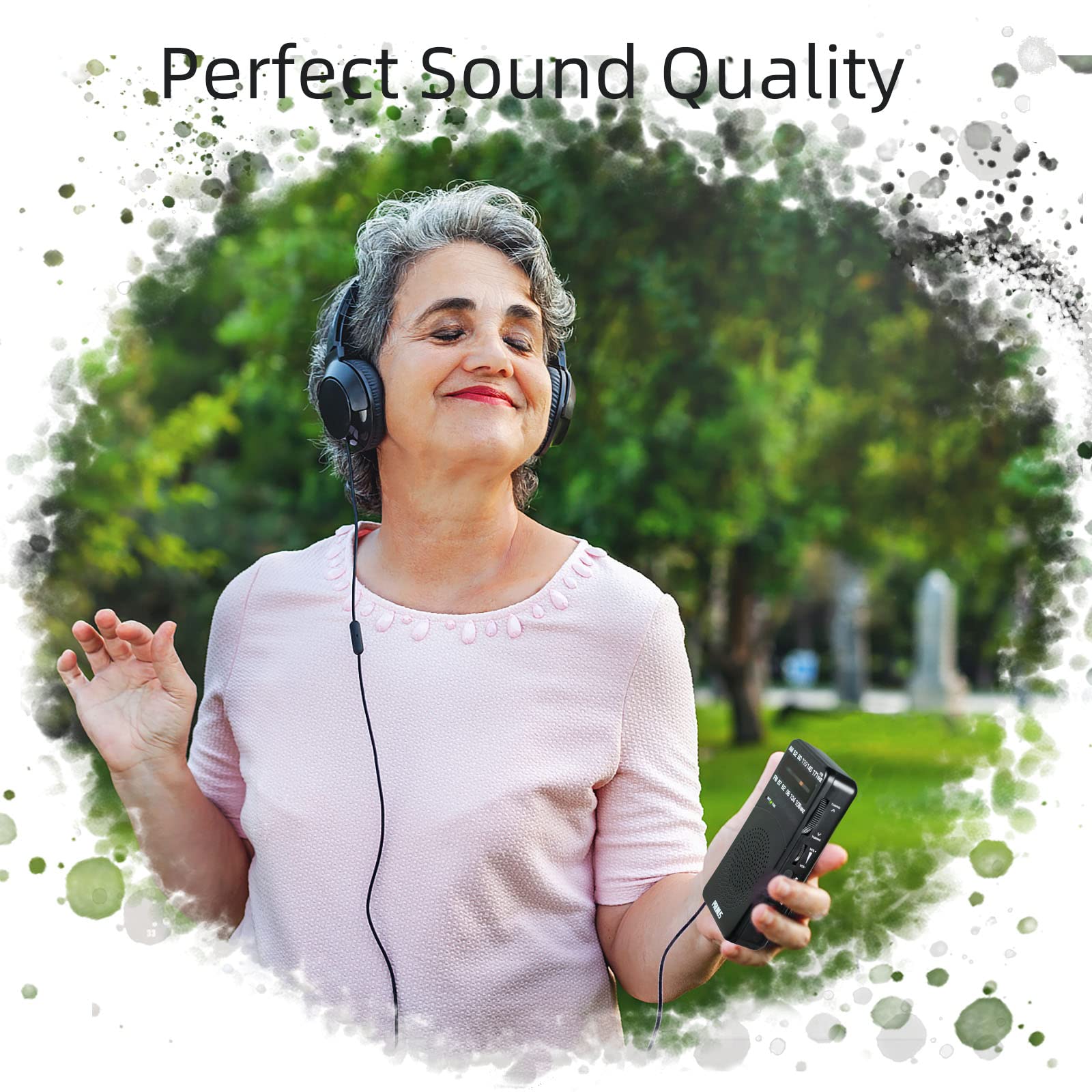 PRUNUS J-166 Portable AM FM Radio, Battery Operated