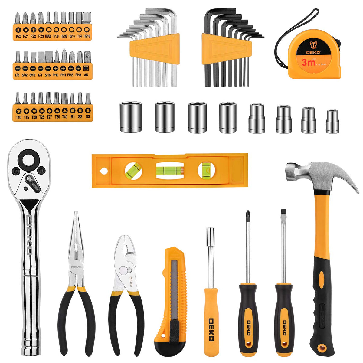 DEKOPRO 65 Pieces Tool Set General Household Hand Tool Kit - DEKOPRO Official Imagery - 5