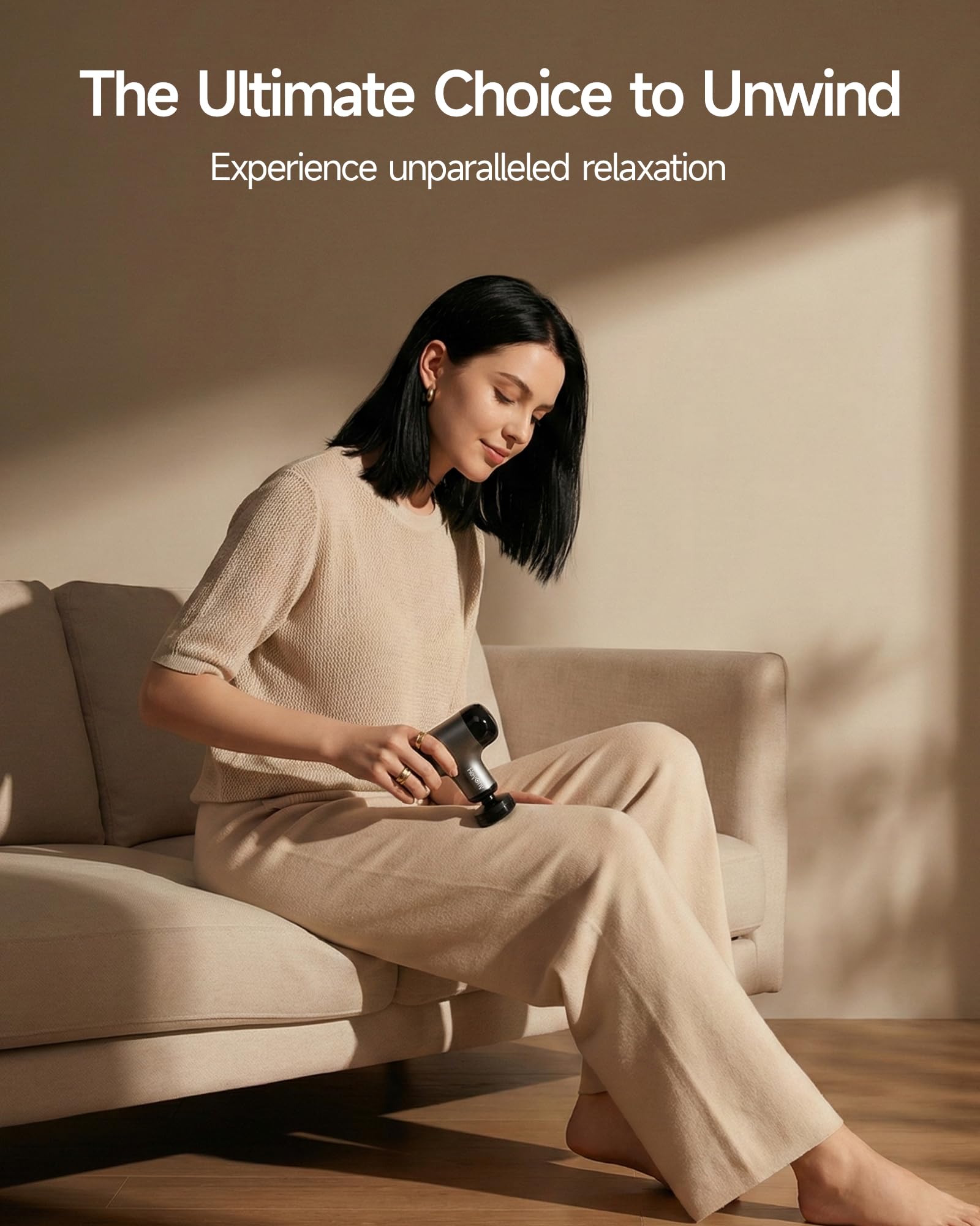 HEYCHY Mini Massage Gun Deep Tissue with Heat, FSA Eligible Massager Gun for Bac - HEYCHY Official Product View 7